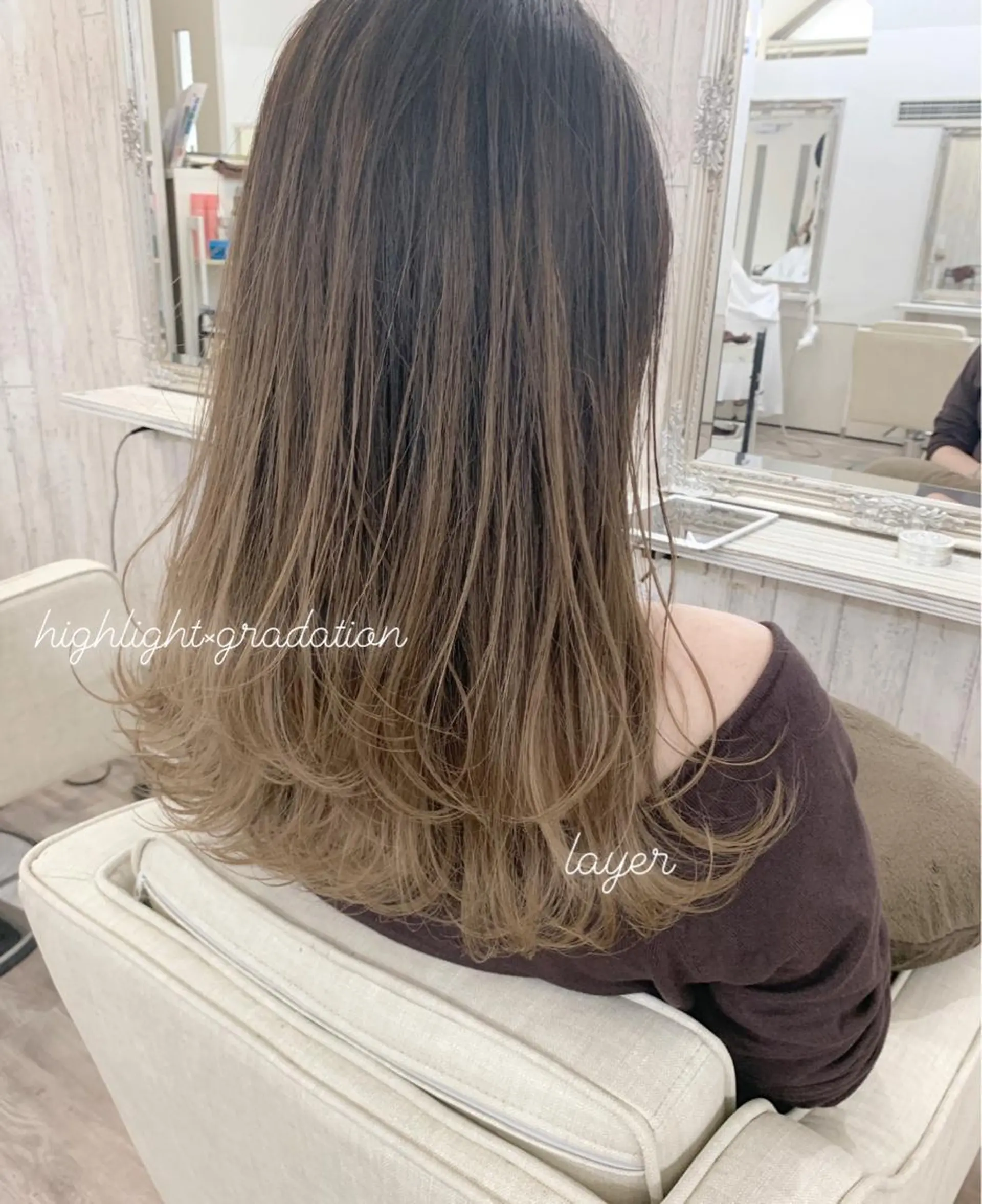 ロング カラー 🌿nudeカラー/ レイヤー/藤原🌿のヘアスタイル