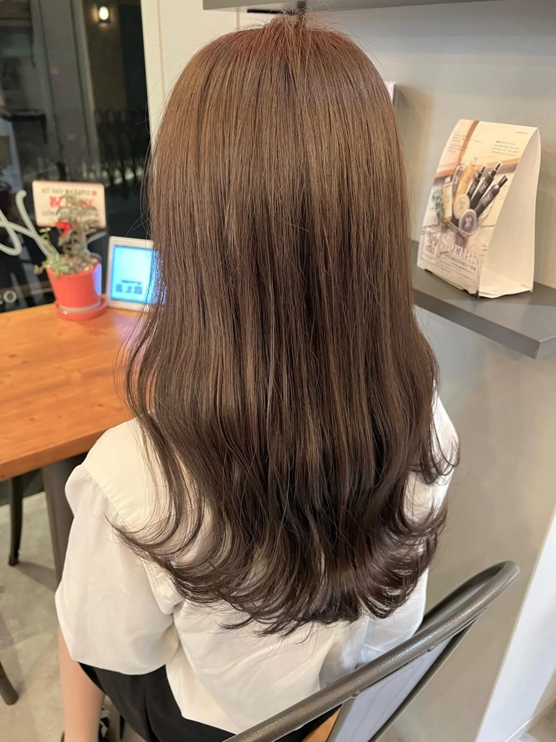 ロング カット ヘアカラー トリートメント 酸性ストレート/ブリ ーチなし/中村 匠のヘアスタイル