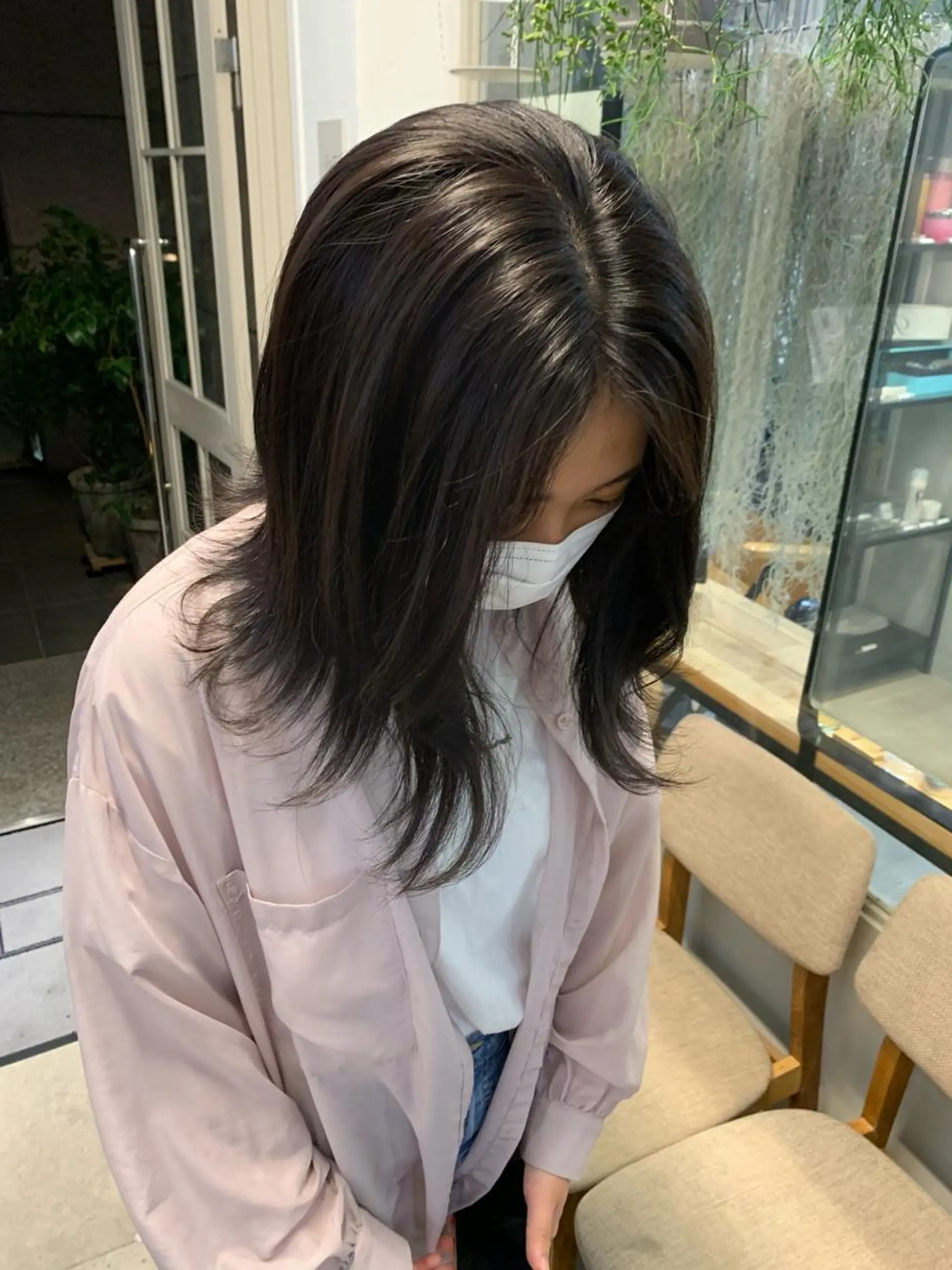 ミディアム カラー REINA☁️透明感 カラー/ぷつっと♡のヘアスタイル