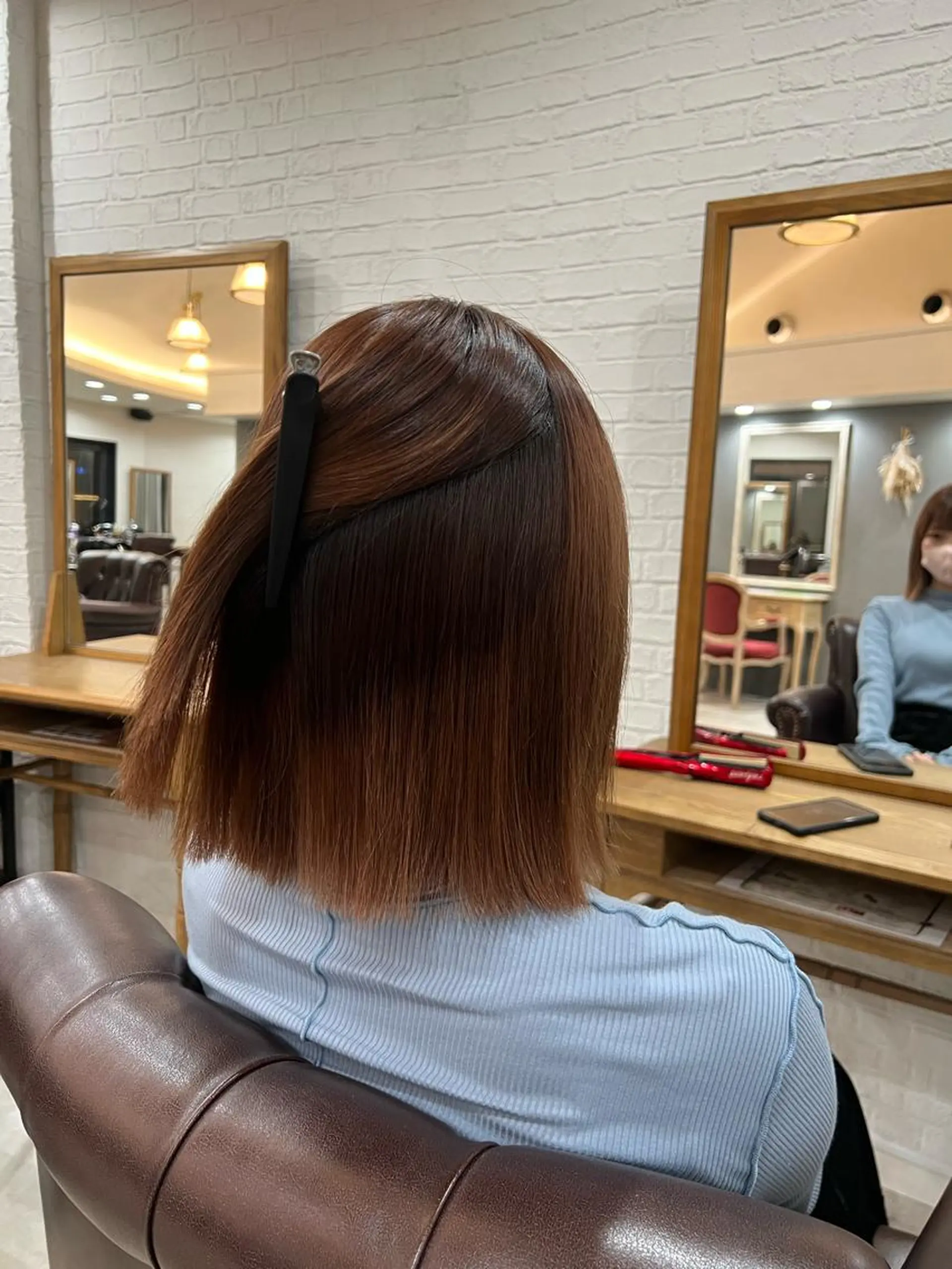 ミディアム カット 縮毛矯正 トリートメント 髪質改善ストレート Kantaのヘアスタイル