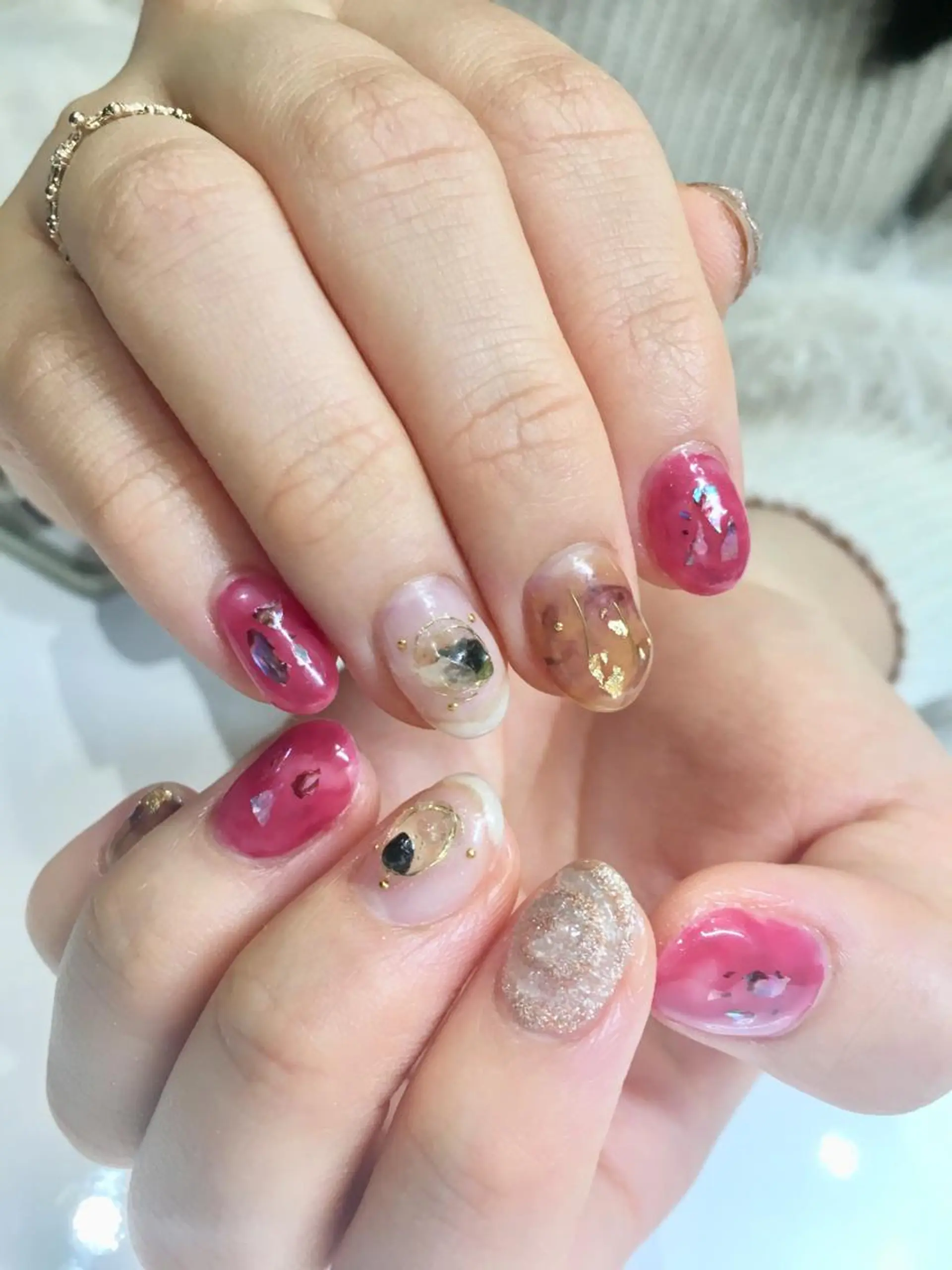 ネイル ニュアンスネイル ハンドネイル 佐藤 まりえのネイルデザイン