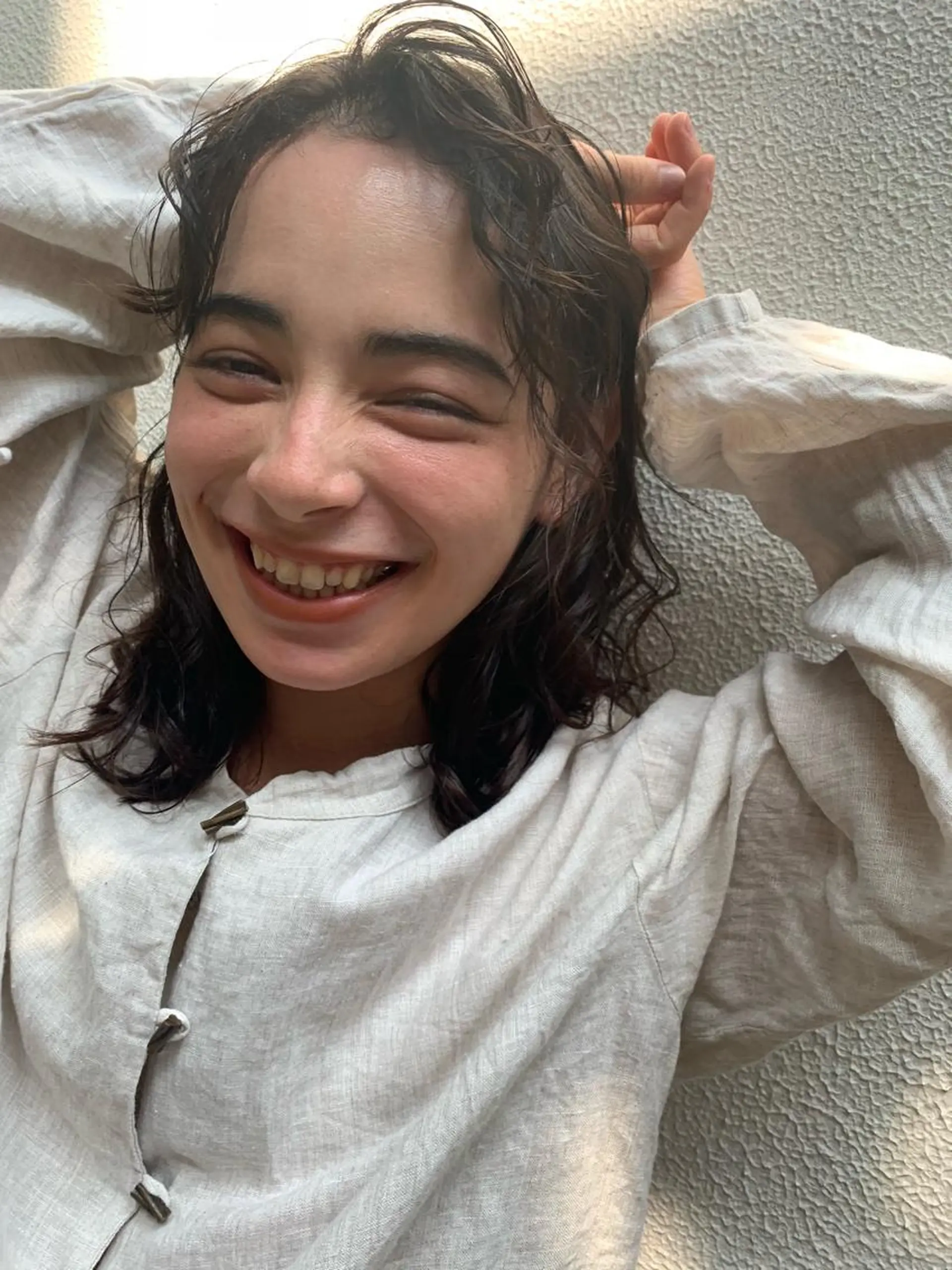 ミディアム パーマ ミディアムパーマ くせ毛 カット 縮毛矯正 sakoda shunkiのヘアスタイル