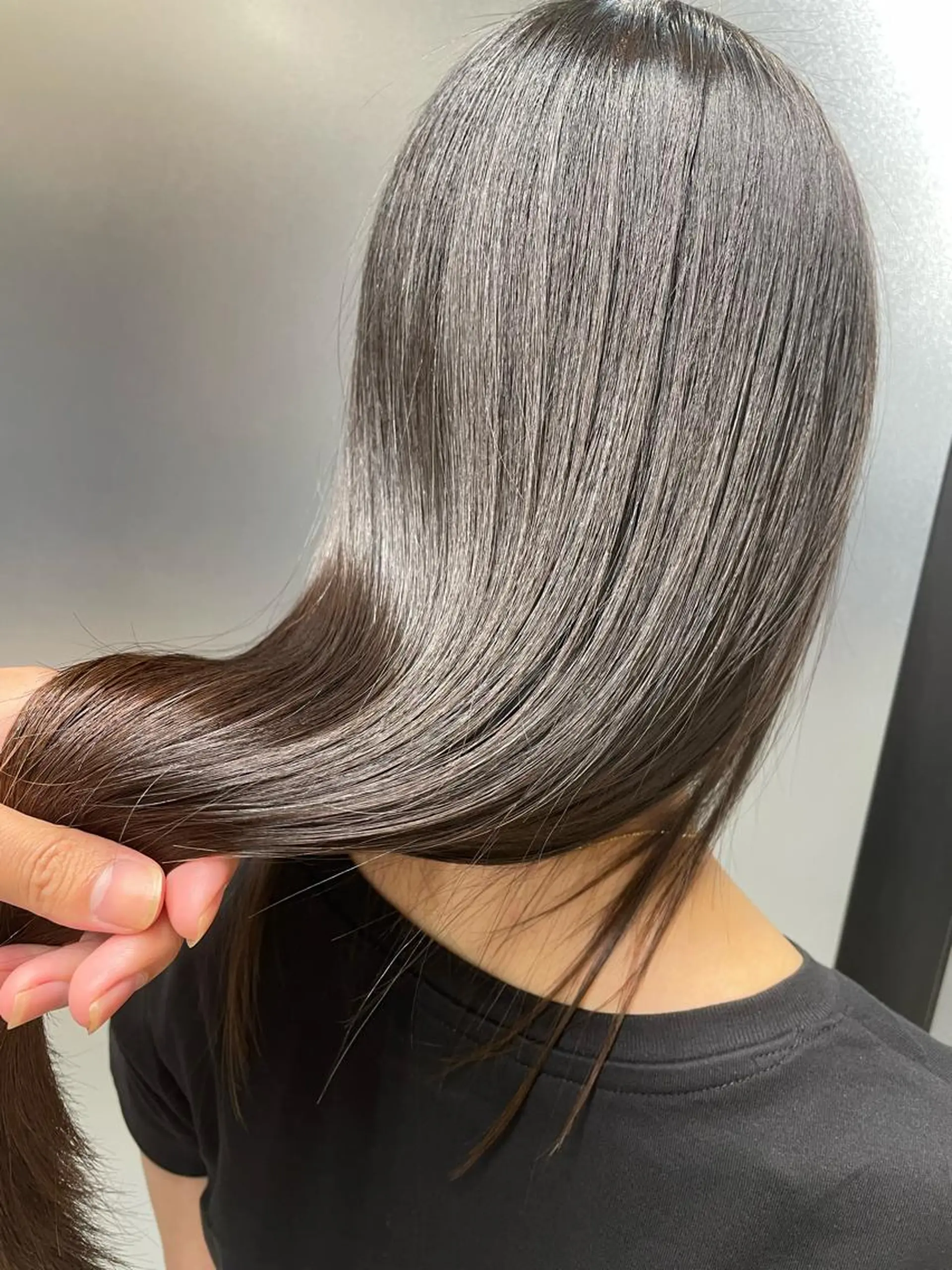 セミロング ヘアアレンジ 髪質改善 トリートメント カット ヘアカラー トリートメント 髪質改善×ハイトーン 中田啄也のヘアスタイル