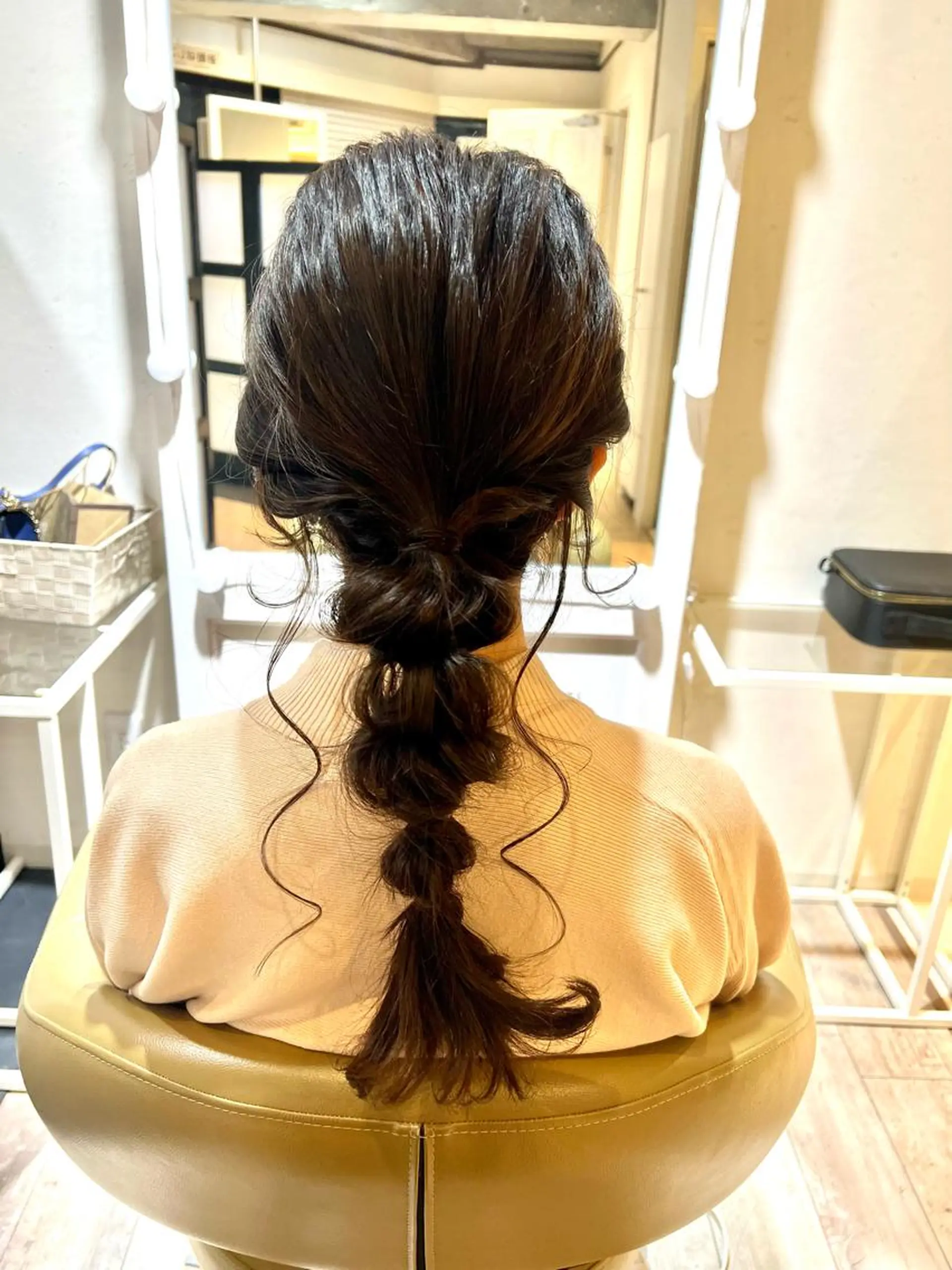 セミロング ヘアアレンジ 人見知りさんでも安心 奥田 里佳子のヘアスタイル