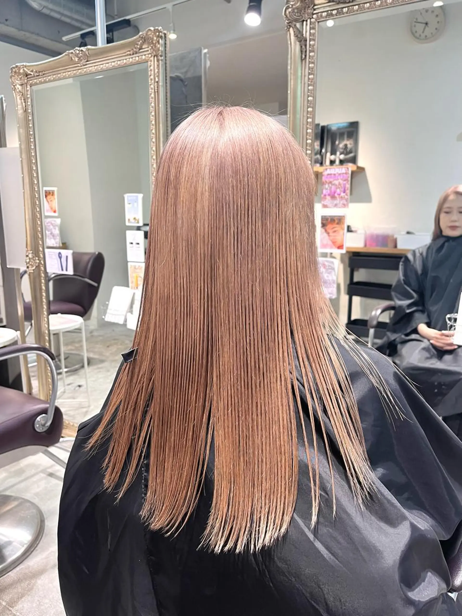 ロング カラー ベージュカラー 黒髪 ブリーチ ブルーカラー ブルーブラック ヘアカラー 酸性ストレート 🤍🎀honokaのヘアスタイル