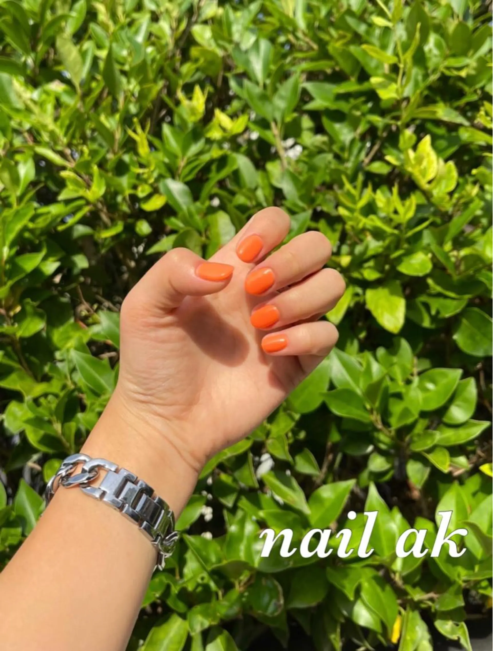 ネイル オレンジ ハンドネイル ak nail .のネイルデザイン