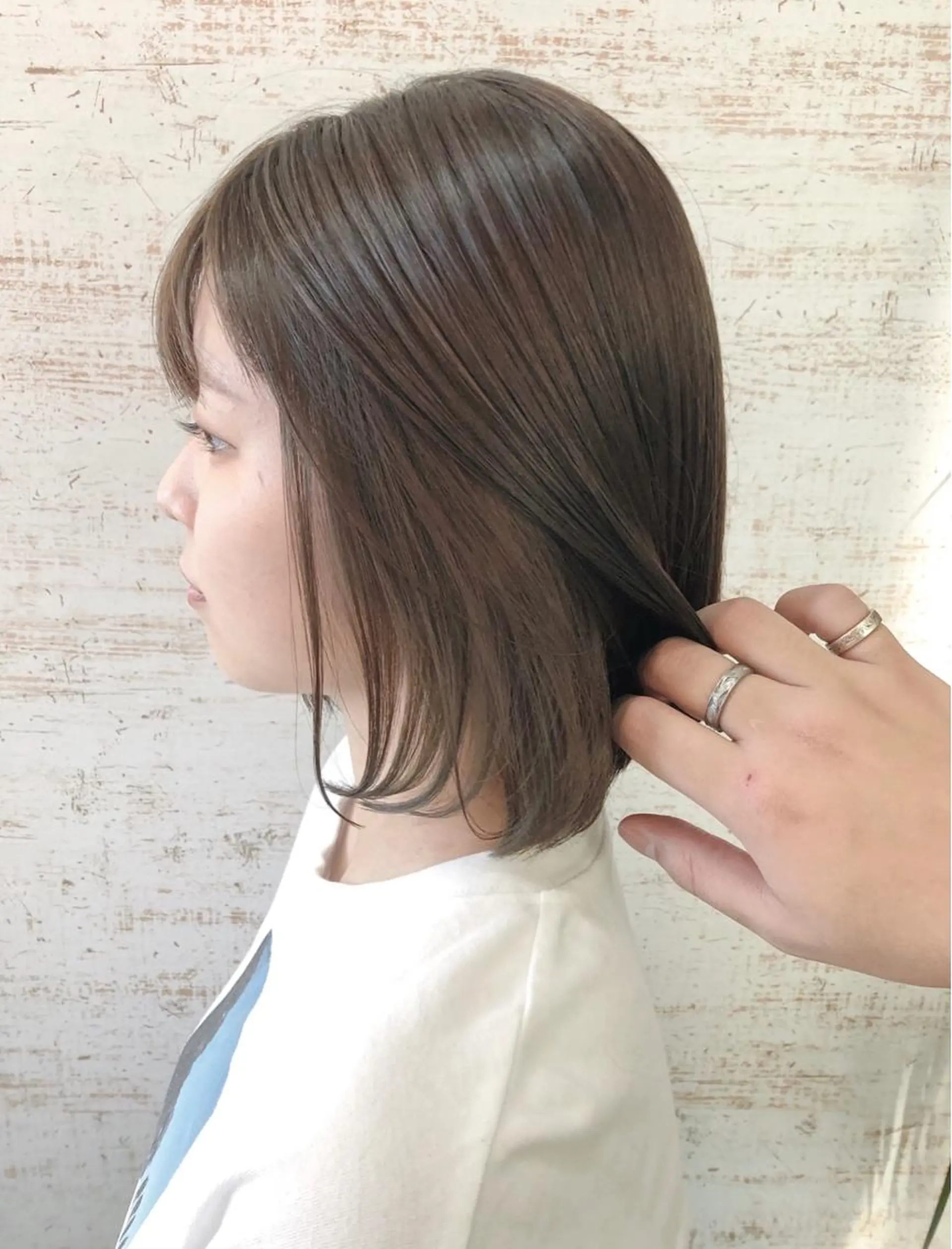 ミディアム カラー ケアブリーチ /髪質 改善/古橋圭史郎のヘアスタイル