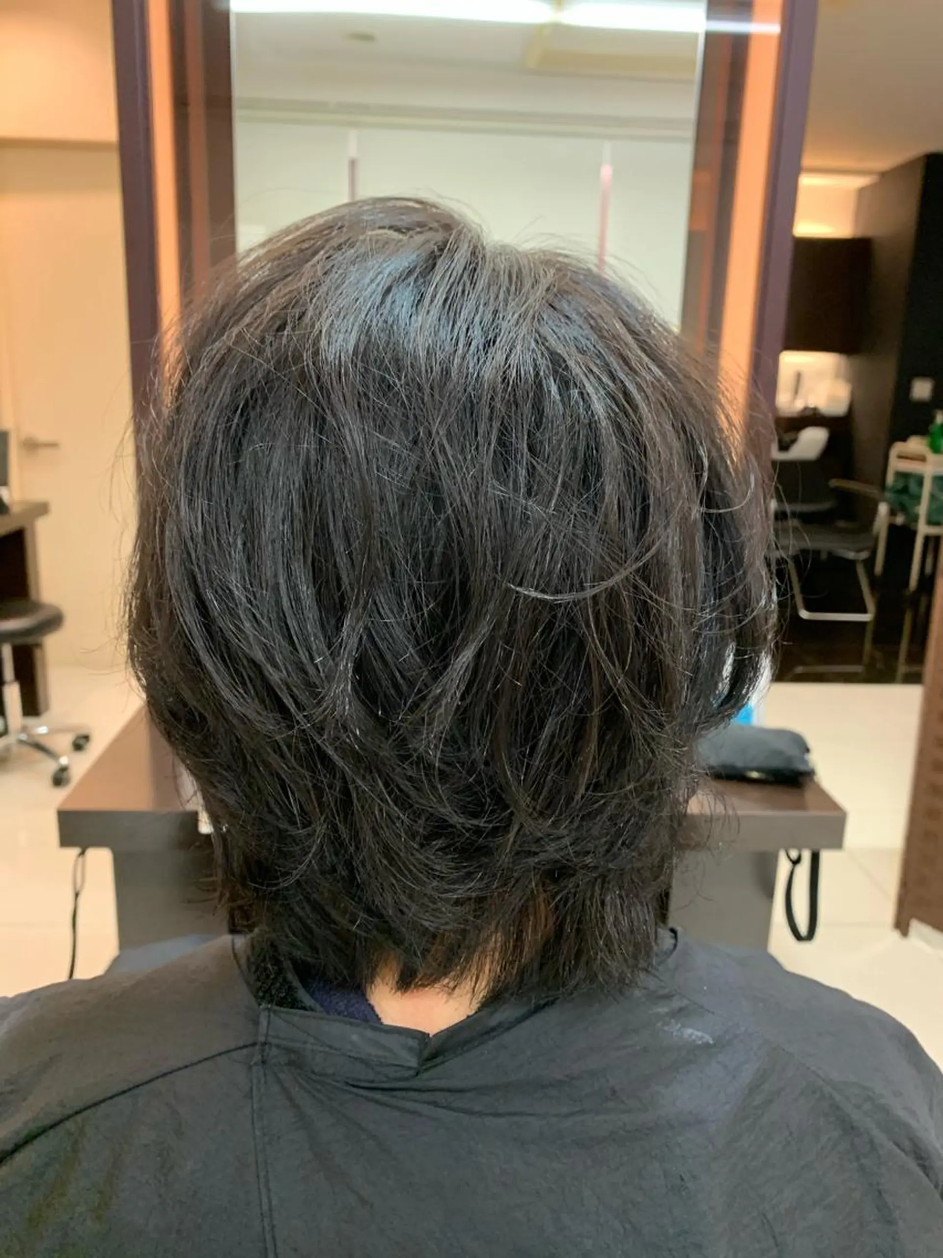 ミディアム カラー カット パーマ 村山 かほのヘアスタイル