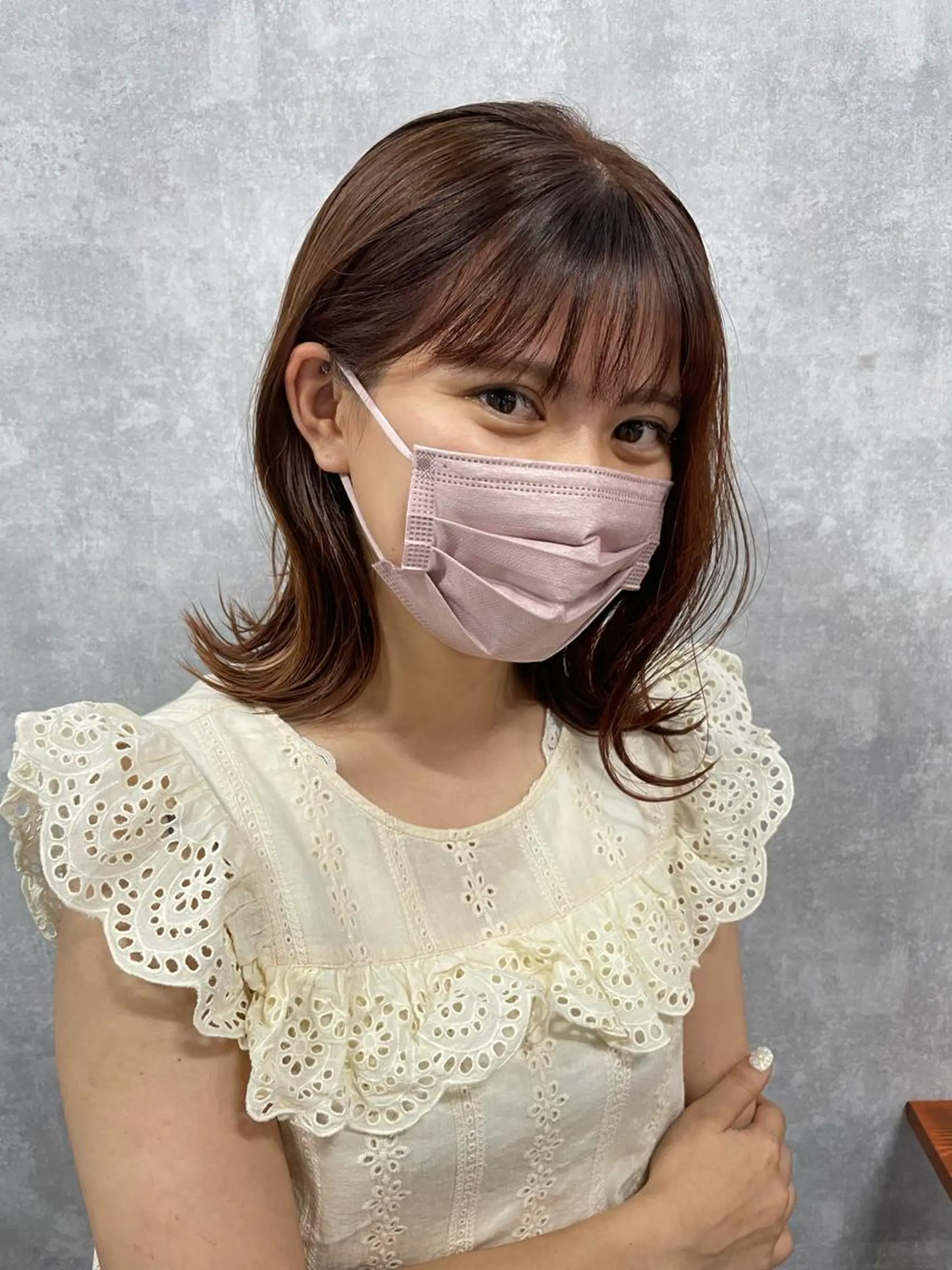 ミディアム 切りっぱなしボブ ショートボブ ミディアムパーマ ミストバング ボブ カット ヘアカラー トリートメント C’LD hair  produce /シールドヘア所属・モテ髪/ボブ/ショー ト/アダチフウトのヘアスタイル