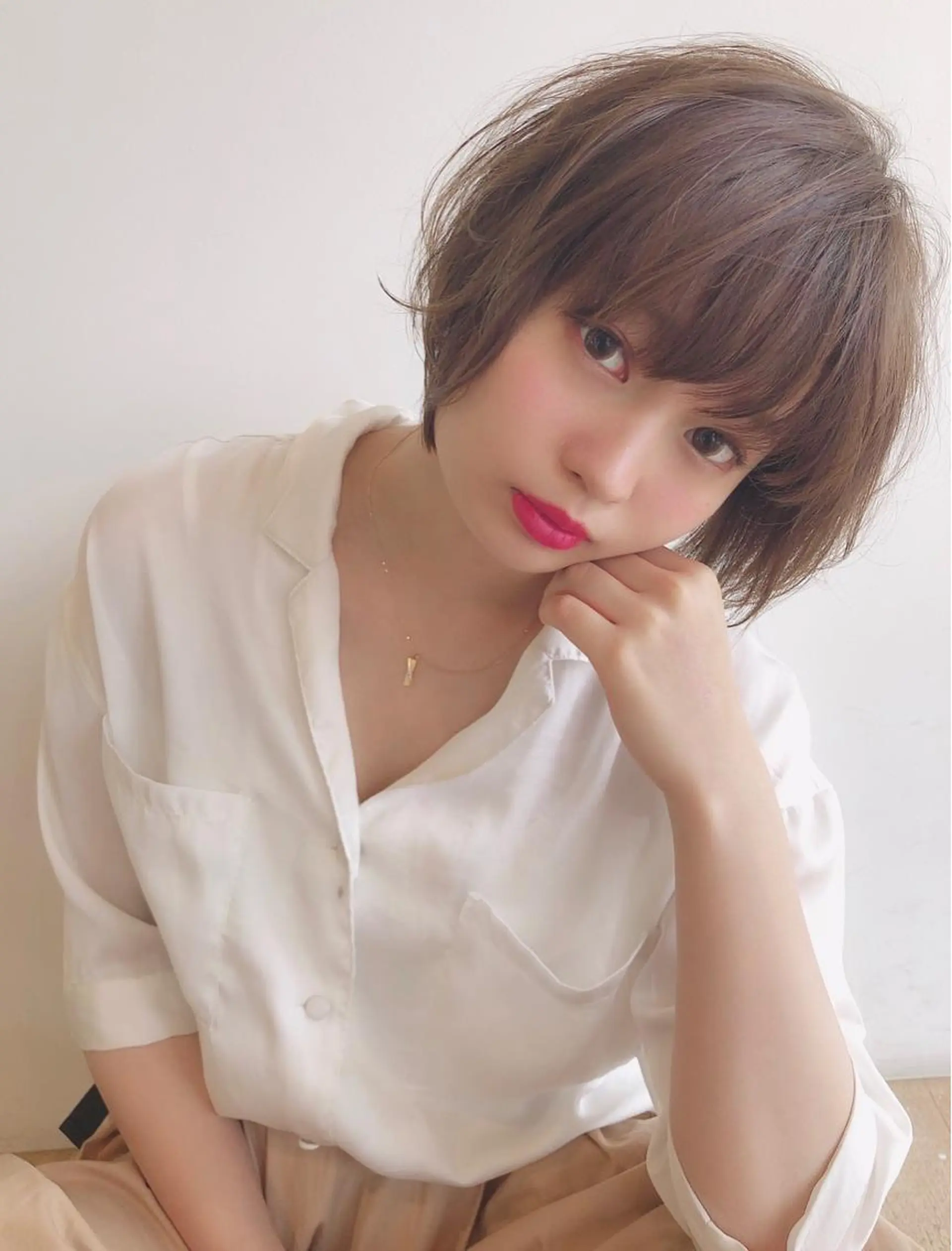 ショート カラー ぱつボブ/ ショート/YUKIのヘアスタイル