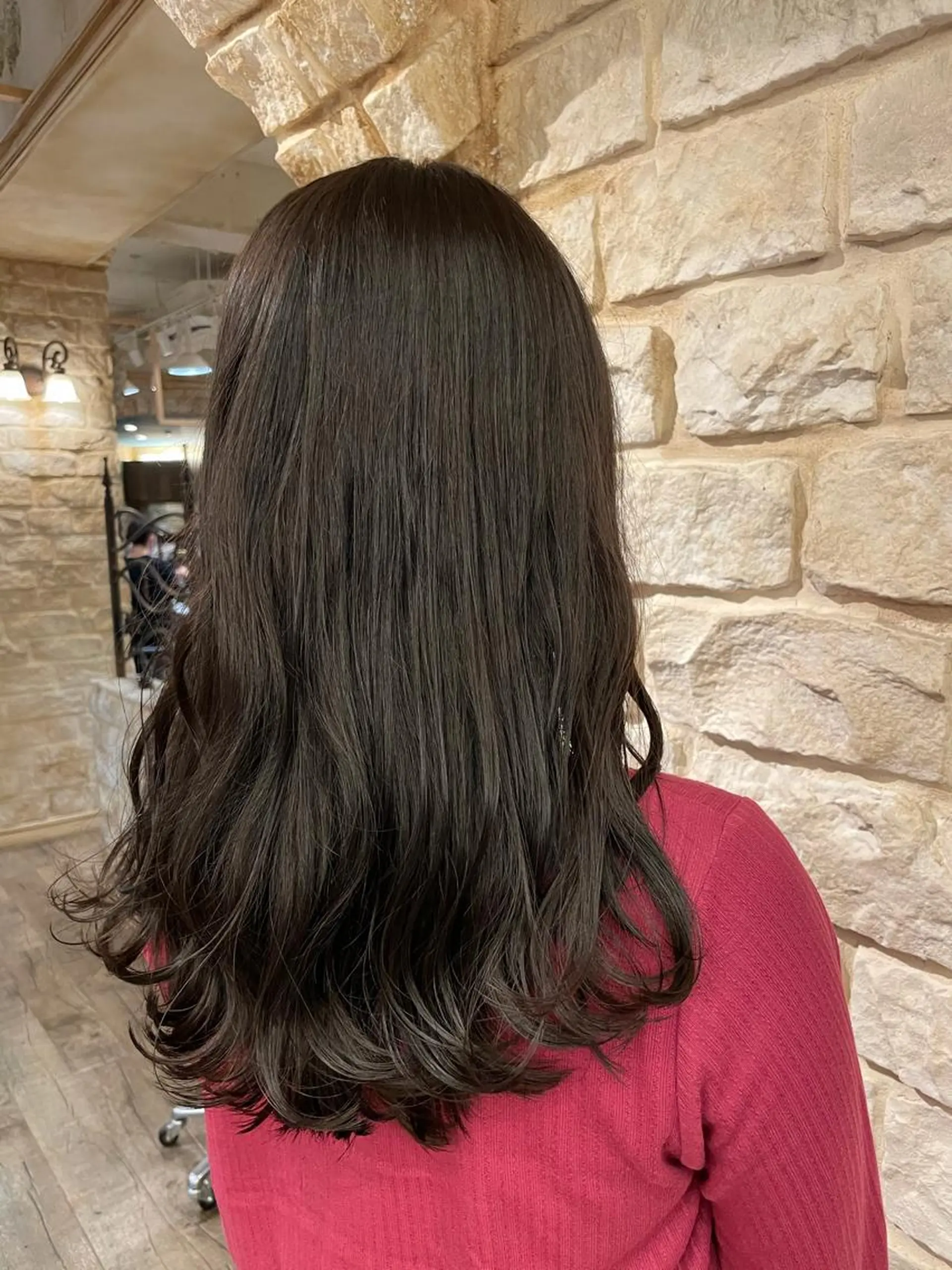 ロング カラー カット ヘアカラー トリートメント 星野 茉由のヘアスタイル