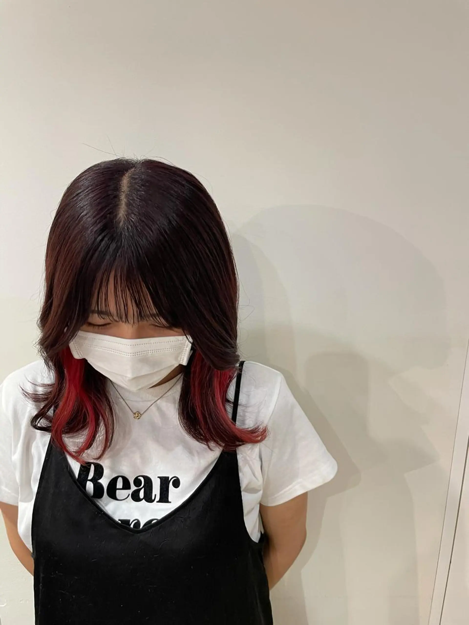 カラー ピンクカラー 笠原未稀/カット・ ブリーチ無しカラーのヘアスタイル