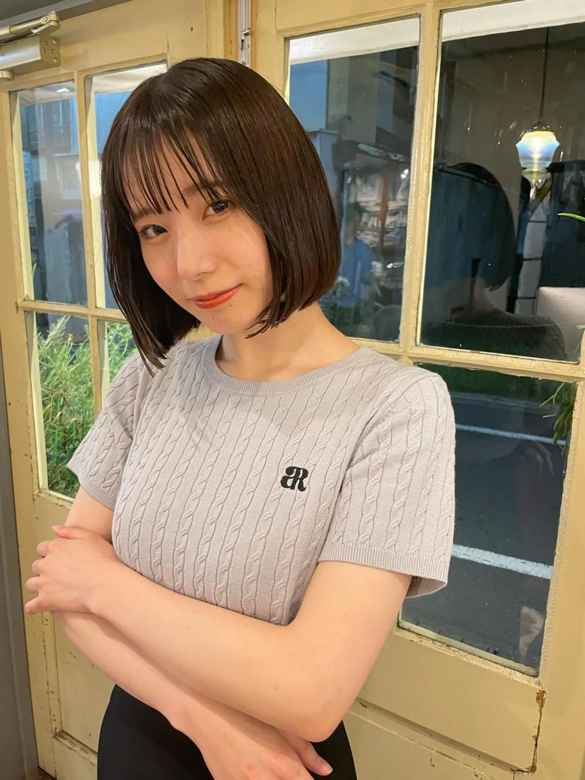 ショート カラー 縮毛矯正 KURIA‪‪*⋆ஐ ブリーチ/韓国ヘアのヘアスタイル