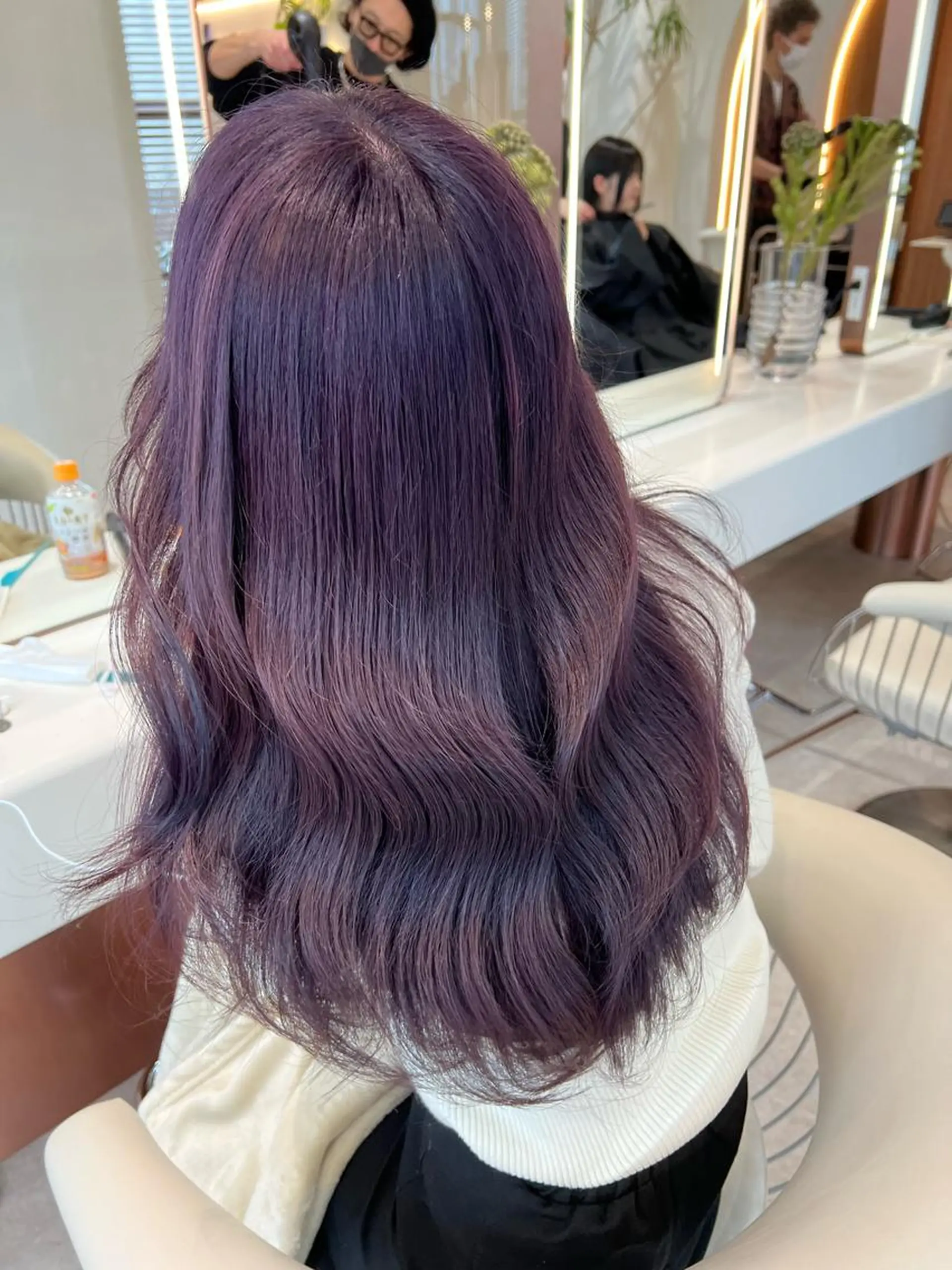 ミディアム カラー ブリーチ イルミナカラー ラベンダーカラー 韓国風ヘア レイヤーカット カット ヘアカラー トリートメント ヘアセット 韓国レイヤー🇰🇷 韓国研修◎渋谷カイトのヘアスタイル