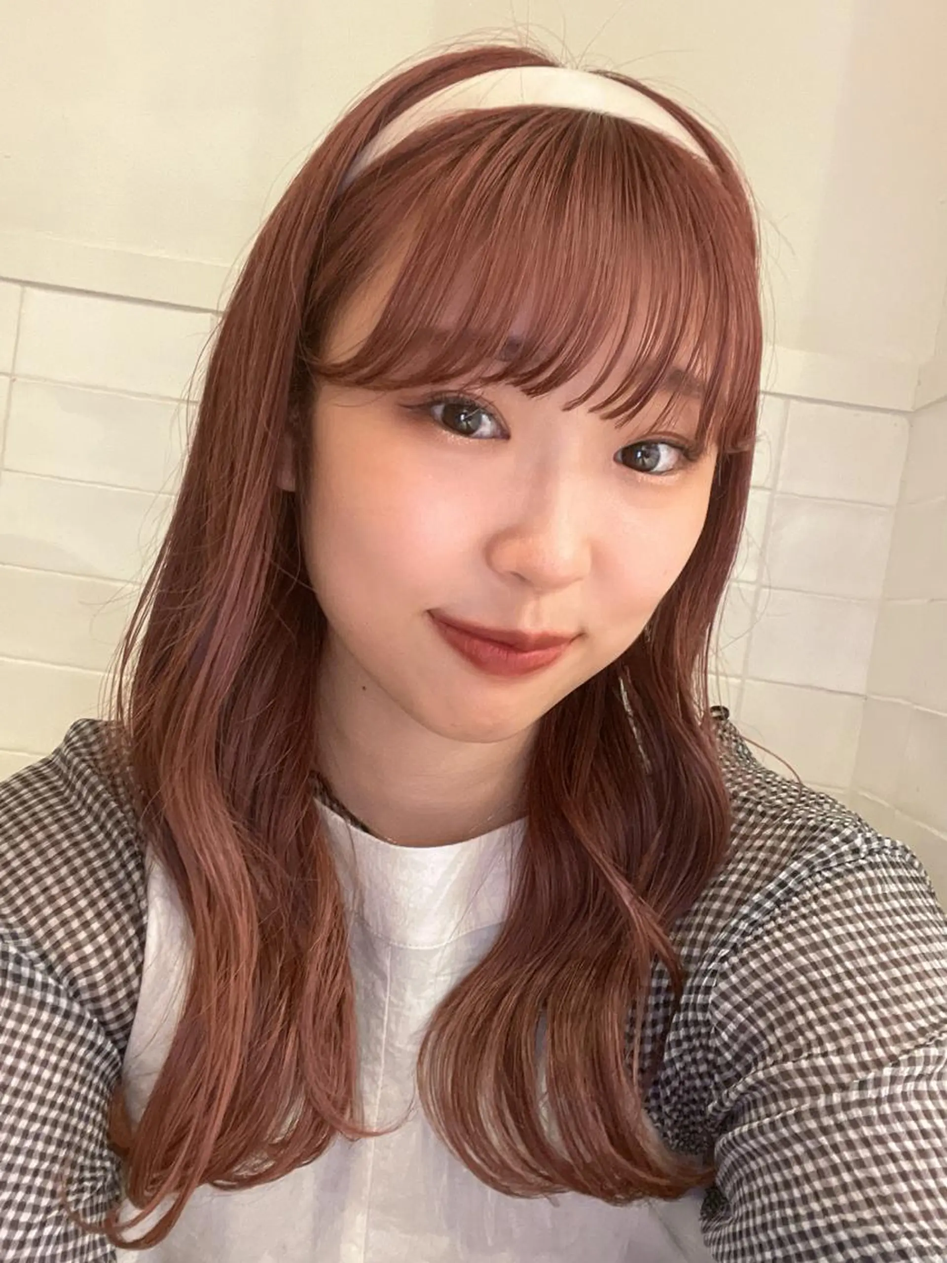 セミロング カラー ヘアアレンジ ヘアカラー トリートメント ハイトーンピンク🍑 ブリーチ🍑RINAのヘアスタイル