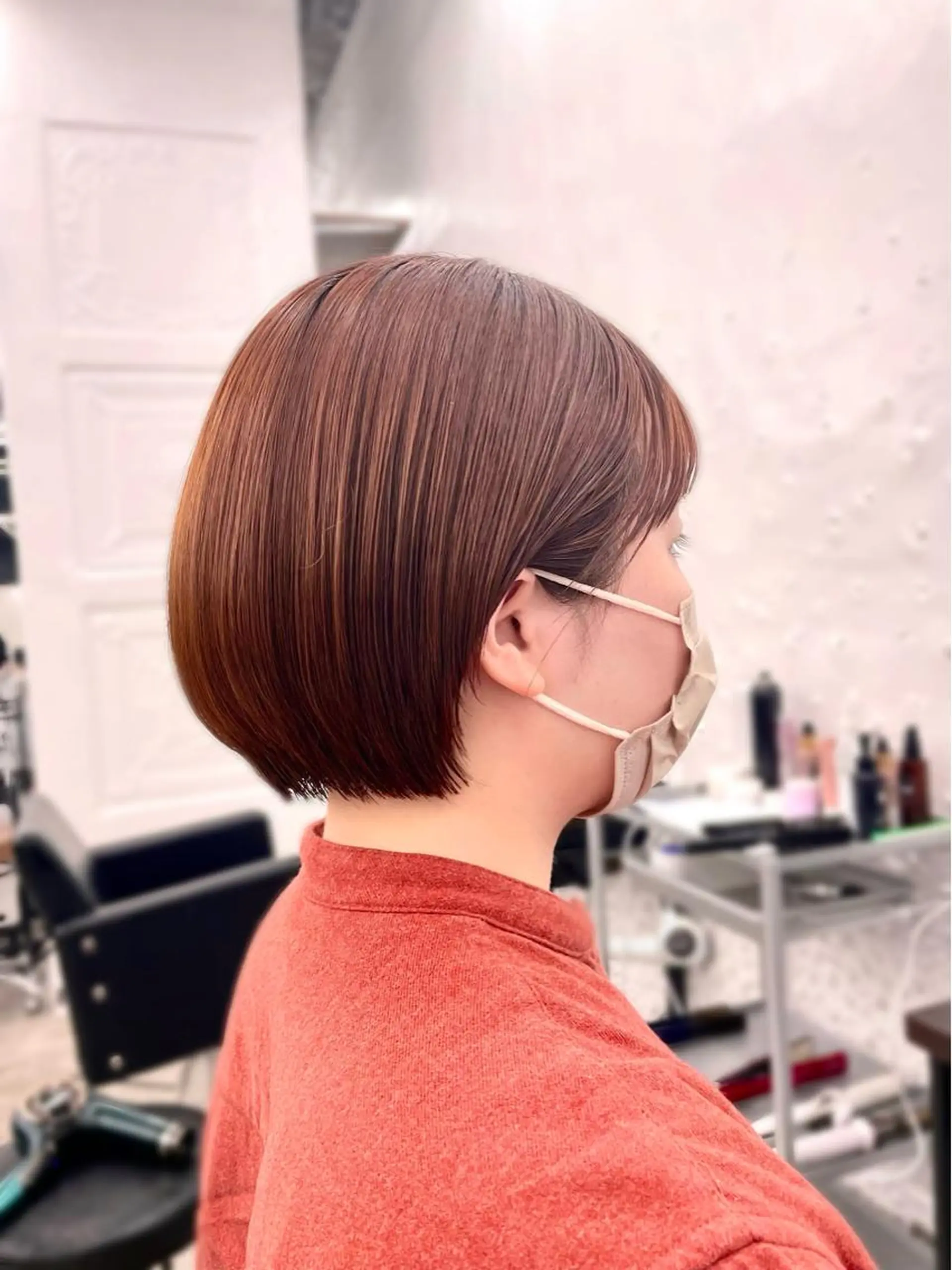 ショート カラー ヘアアレンジ カット ヘアカラー トリートメント ヘッドスパ ヘアセット 【柔らか透明感✨/ 似合せ前髪】大石葉月のヘアスタイル