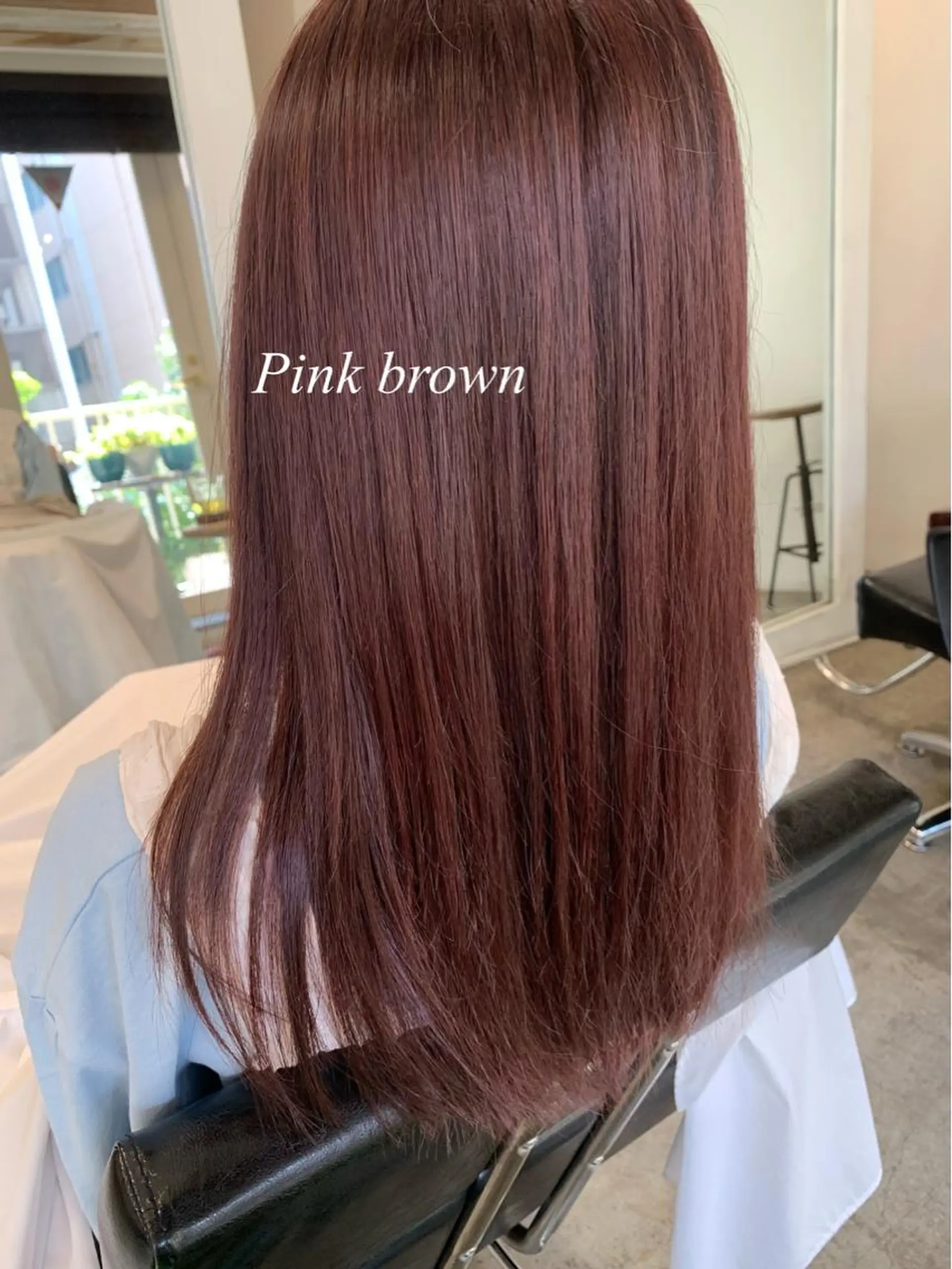 ロング カラー ブリーチ ブラウンカラー ピンクカラー ピンクブラウン カット ヘアカラー トリートメント 似合わせレイヤー カット/KANNAのヘアスタイル