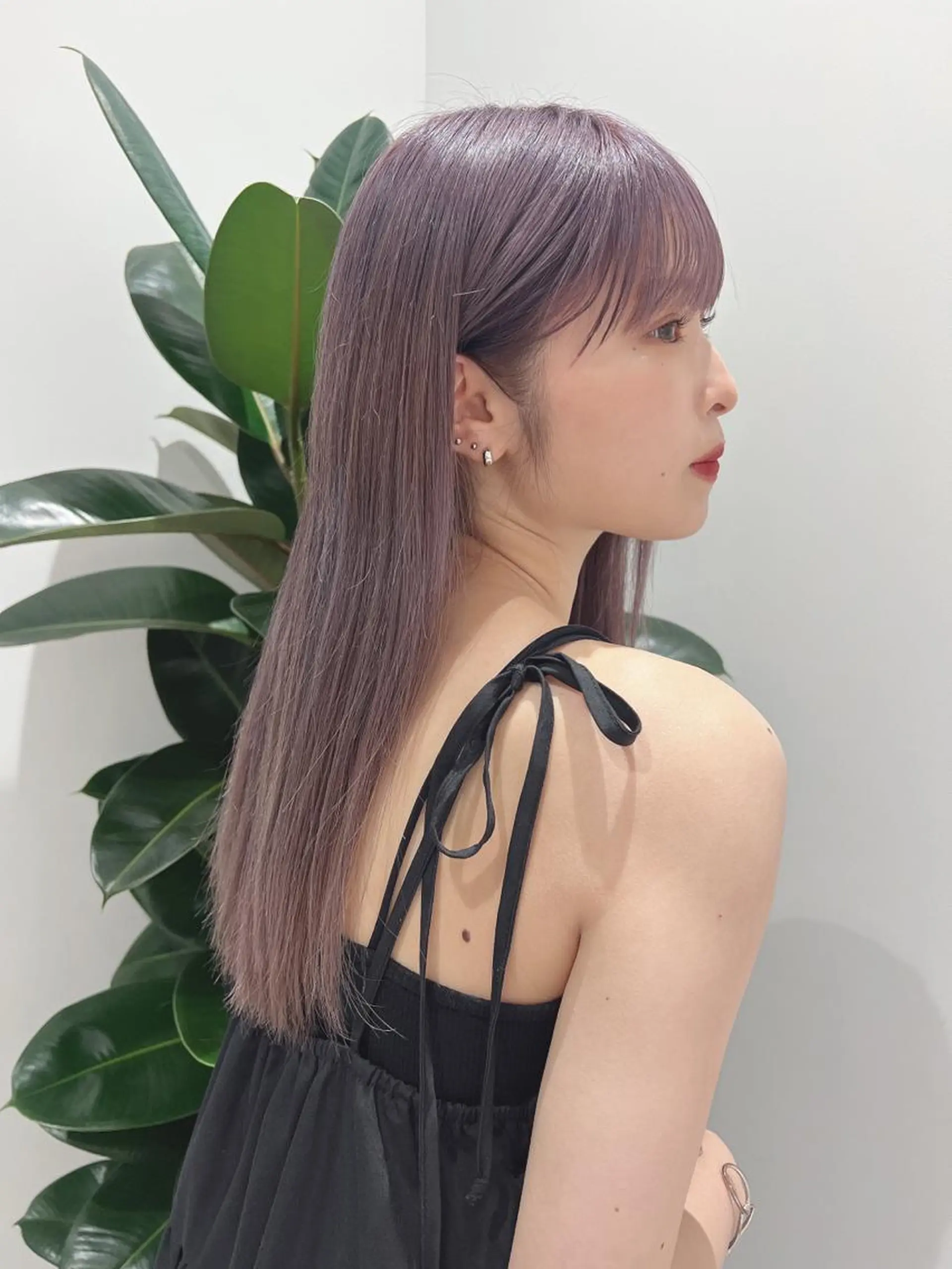 セミロング カラー グレージュ ラベンダーカラー ラベンダーグレージュ ラベンダーグレー マツエクmarry池袋所属・マツエクモデル無料 marry 池袋秦のマツエク・マツパデザイン