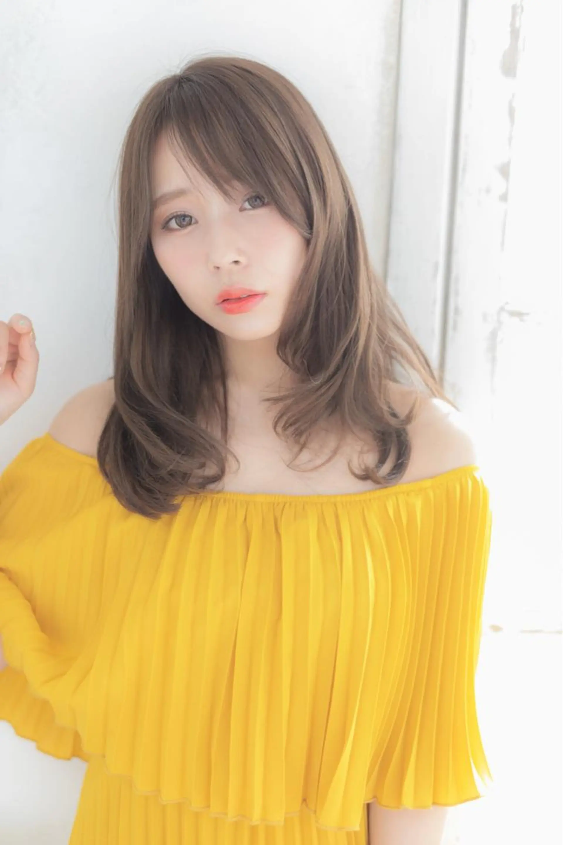 ロング カラー パーマ ヘアアレンジ 川上 有香のヘアスタイル