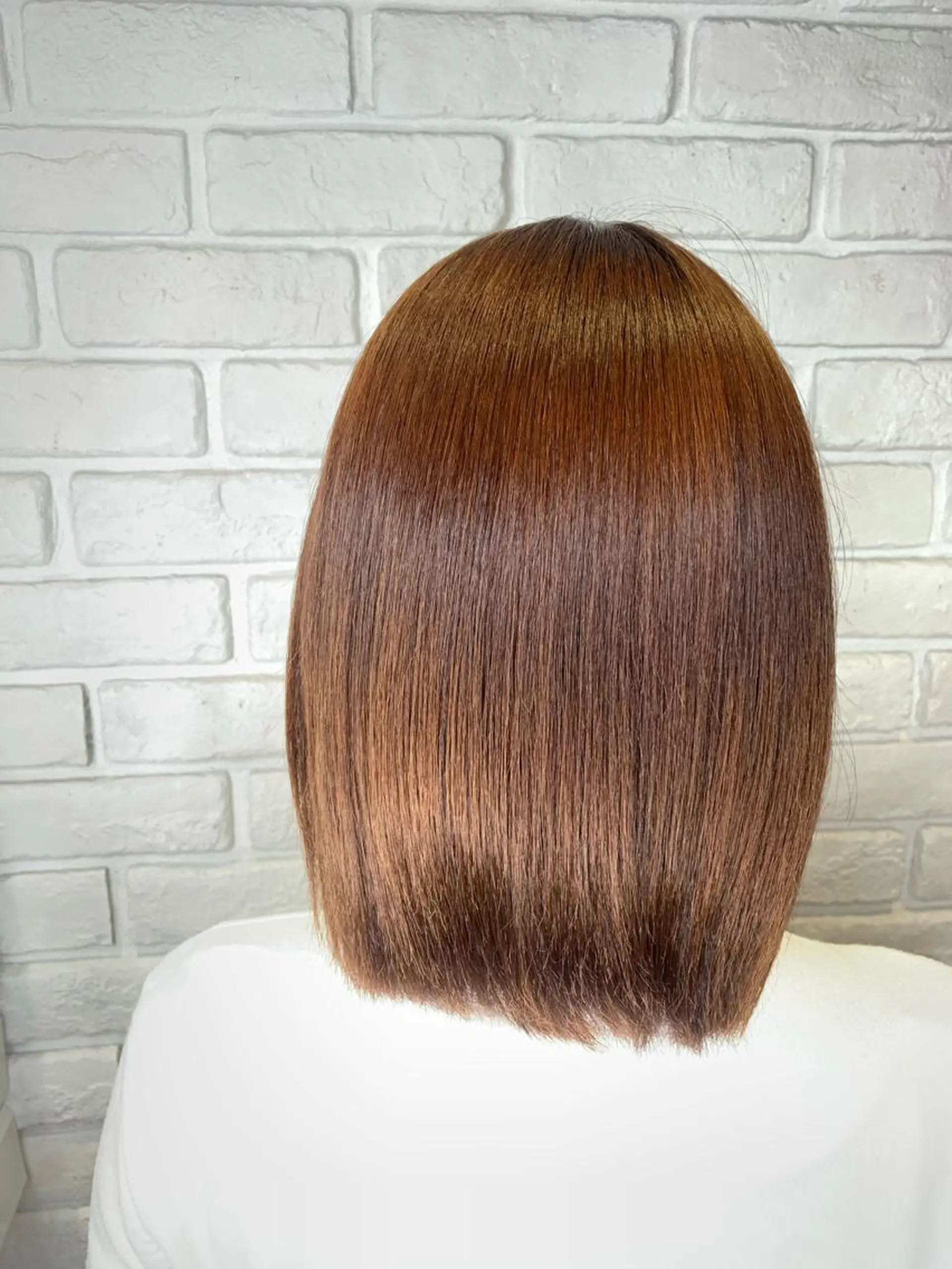 ミディアム パーマ 髪質改善/縮毛矯正 艶カラー/珠聡のヘアスタイル