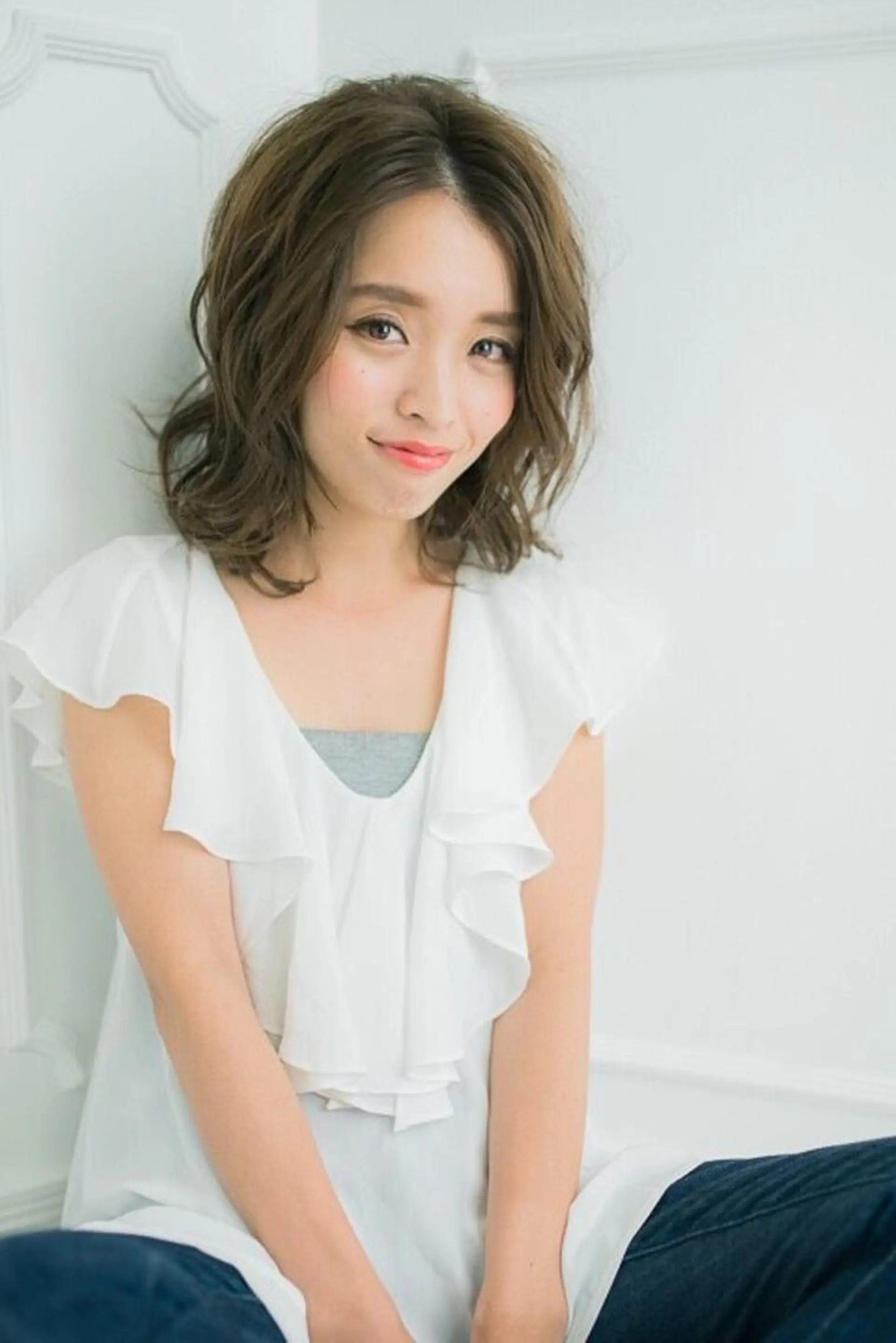 セミロング 髪質改善ayame 横山諒のヘアスタイル