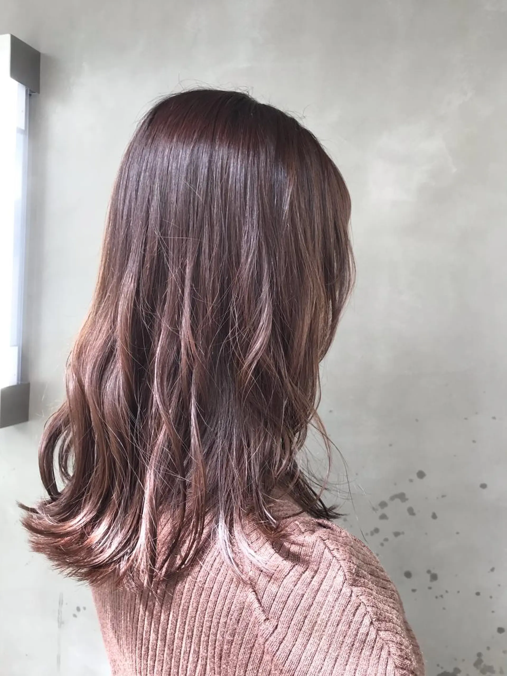 セミロング カラー ヘアアレンジ ブラウンカラー moi-meme.soe所属・タナカ リナのヘアスタイル