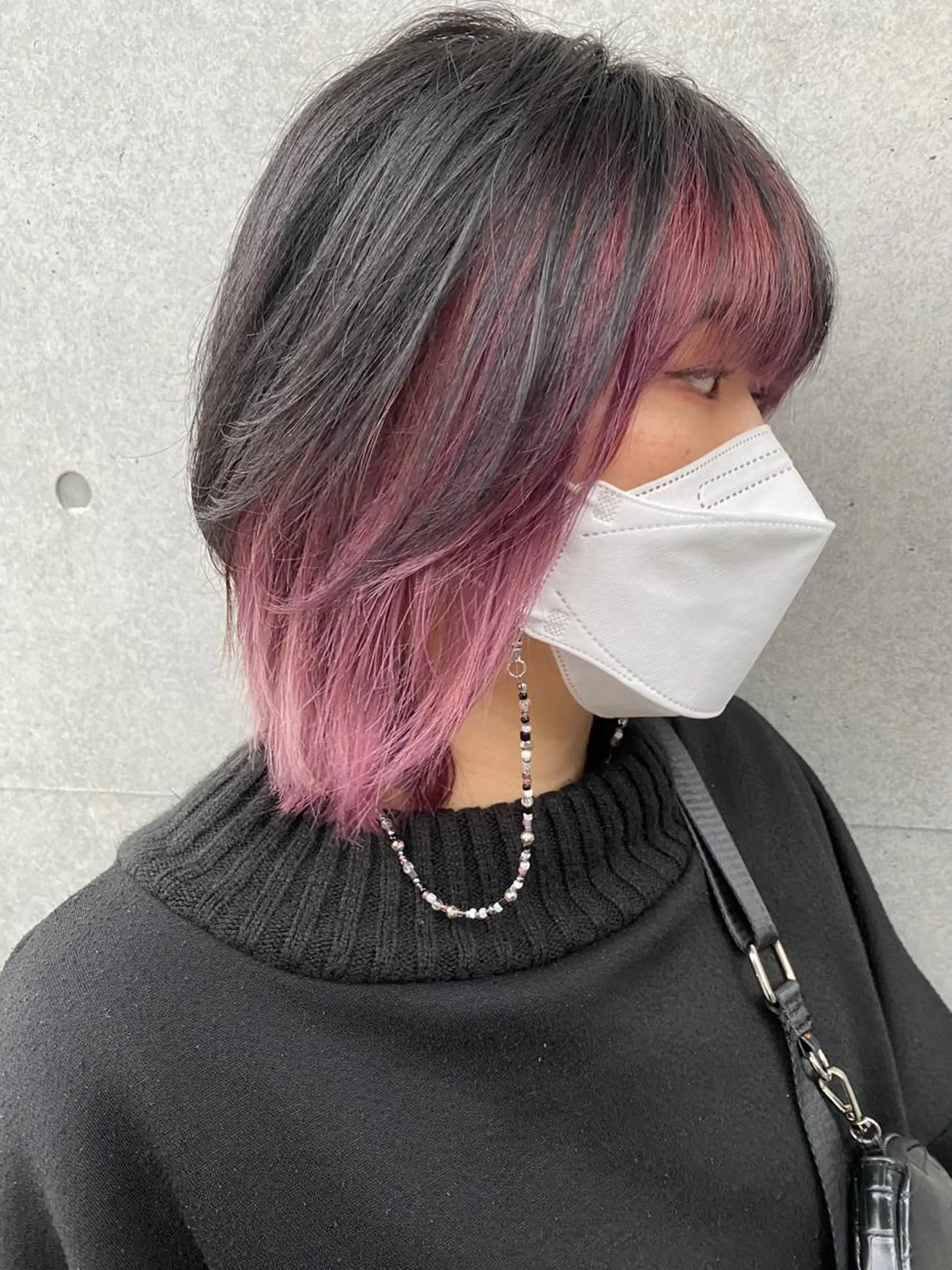 ミディアム カラー カット ダブルカラー/ ケアブリーチ/クニトのヘアスタイル