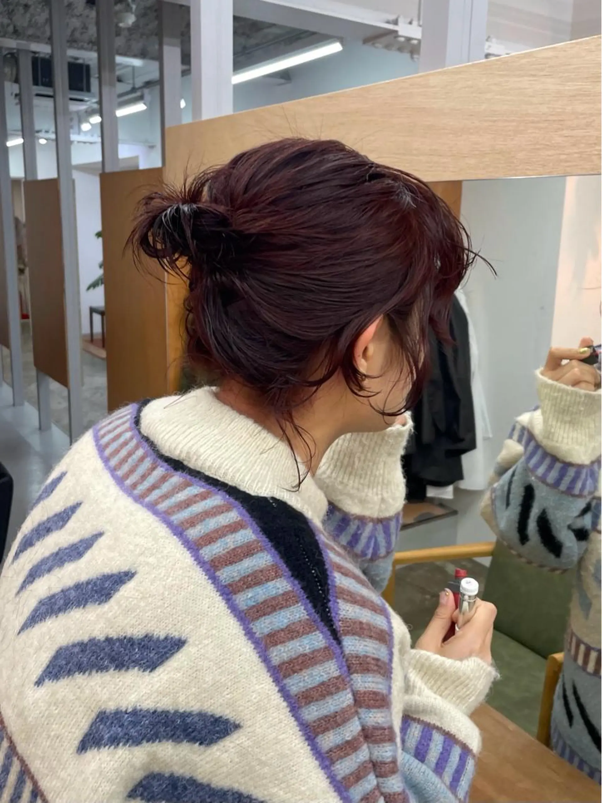 カラー パーマ ブラウンカラー レッドカラー ボブ ニュアンスパーマ プードルパーマ さかした ちなのヘアスタイル