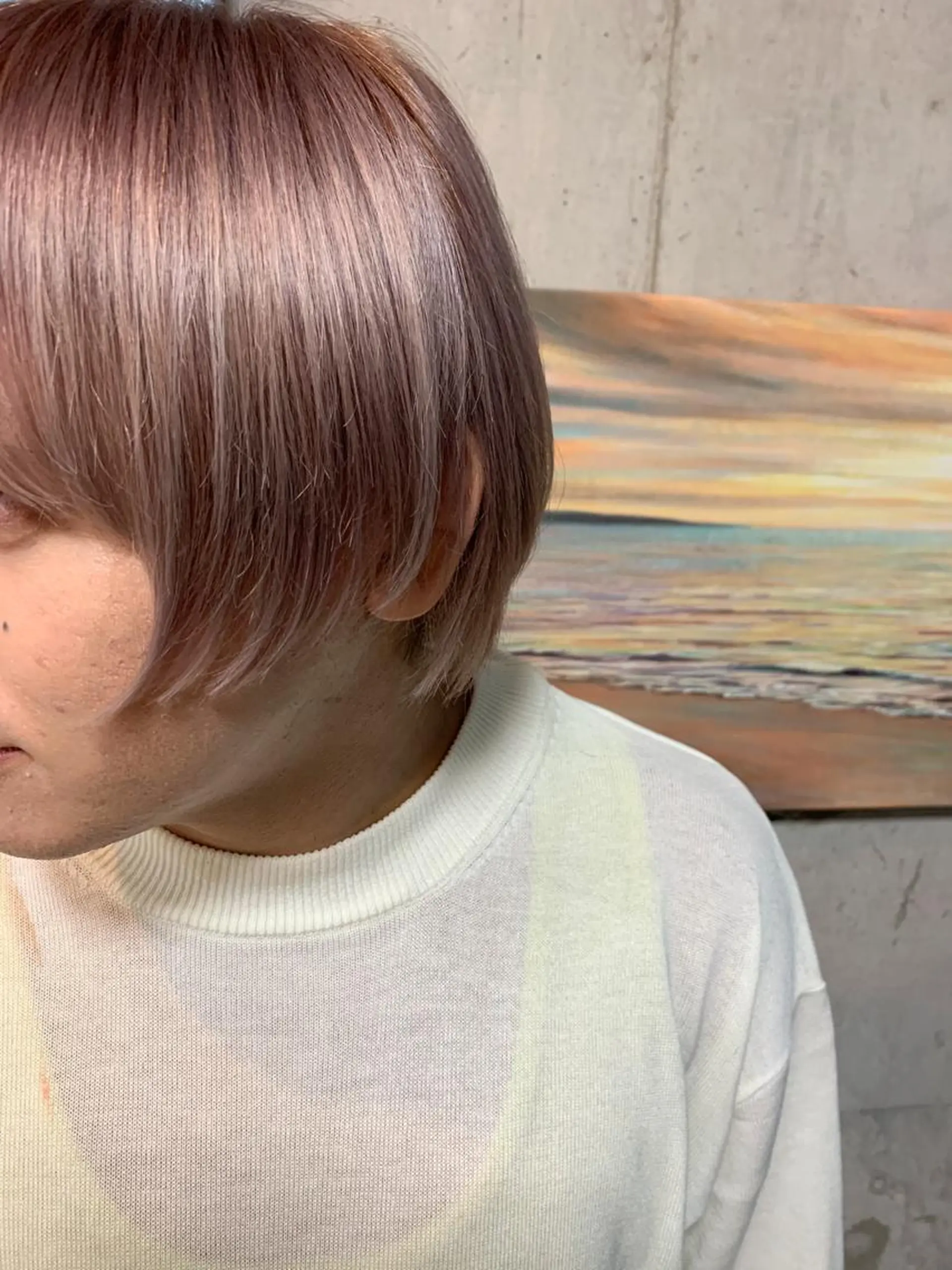 ショート カラー ピンクカラー シルバー Beach private salon所属・Beach 代表 KENTAのヘアスタイル