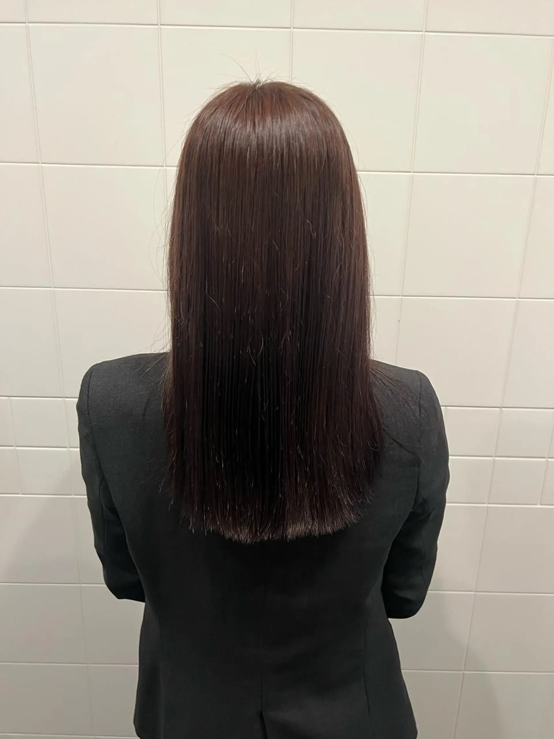 セミロング カラー ヘアアレンジ ブラウンカラー ピンクカラー ピンクブラウン honen RUKAのヘアスタイル