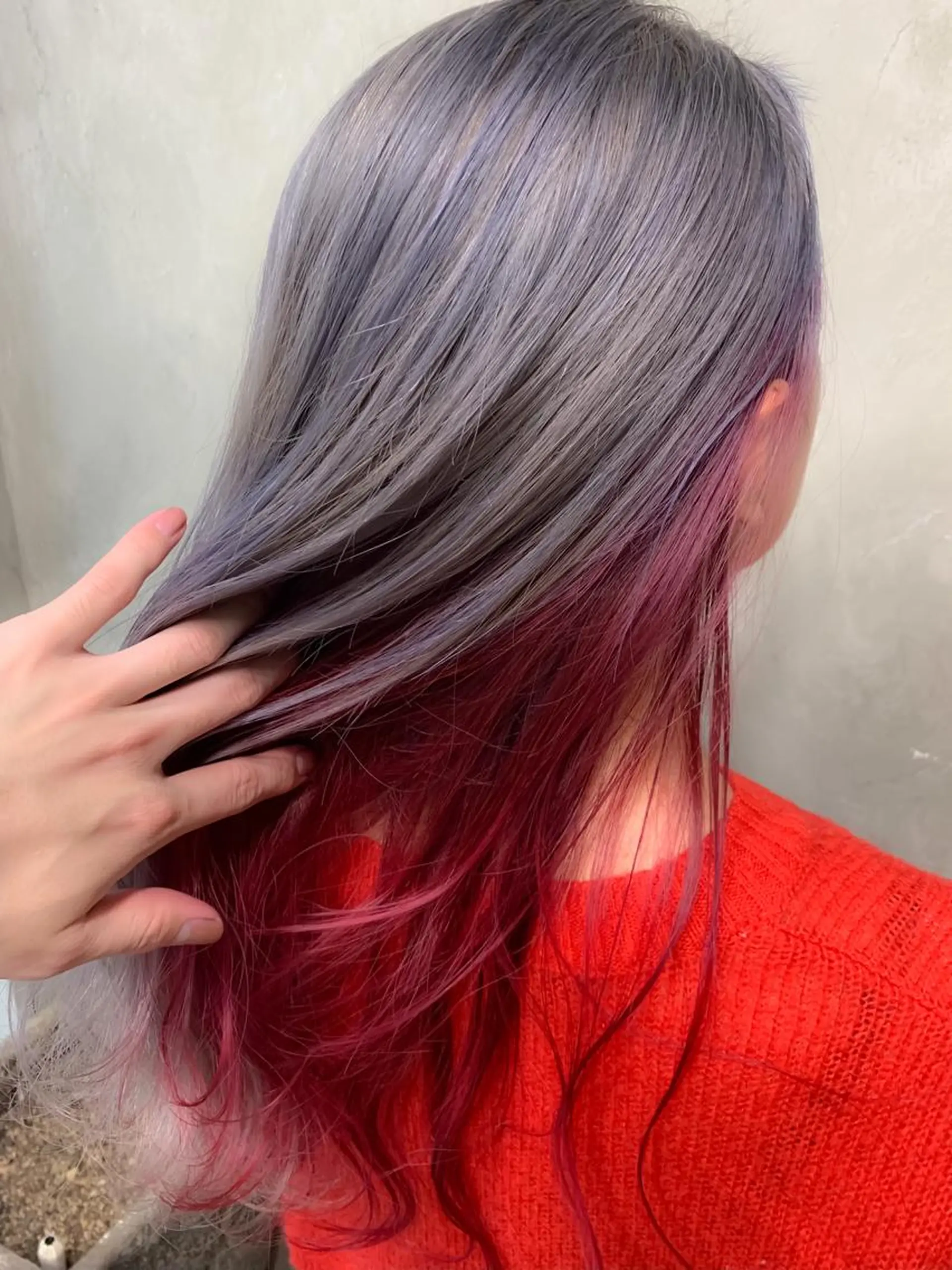 ロング カラー レッドカラー 🌈髪質改善💕 縮毛矯正✨青木まで✨のヘアスタイル