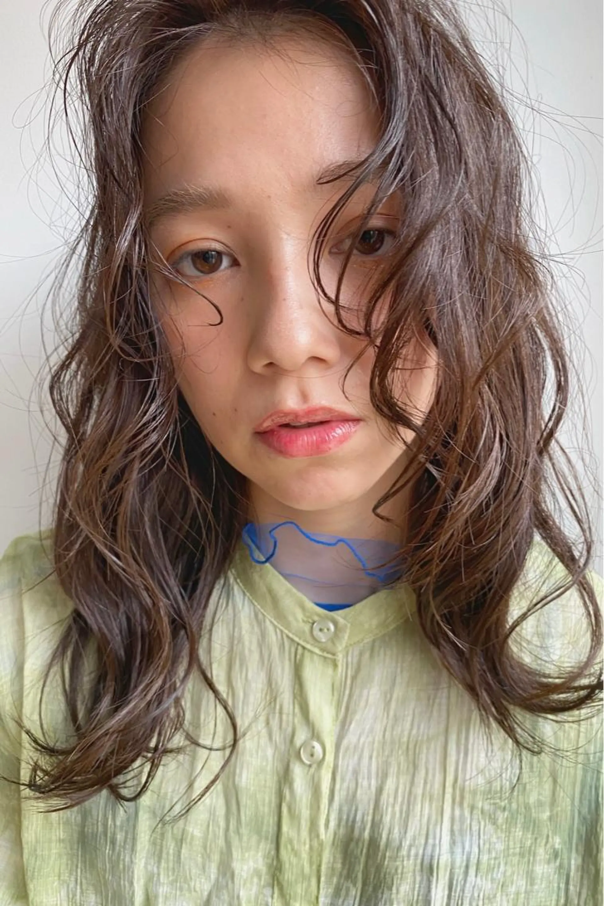 ロング カラー パーマ カット パーマ トリートメント Hayashi Shioriのヘアスタイル