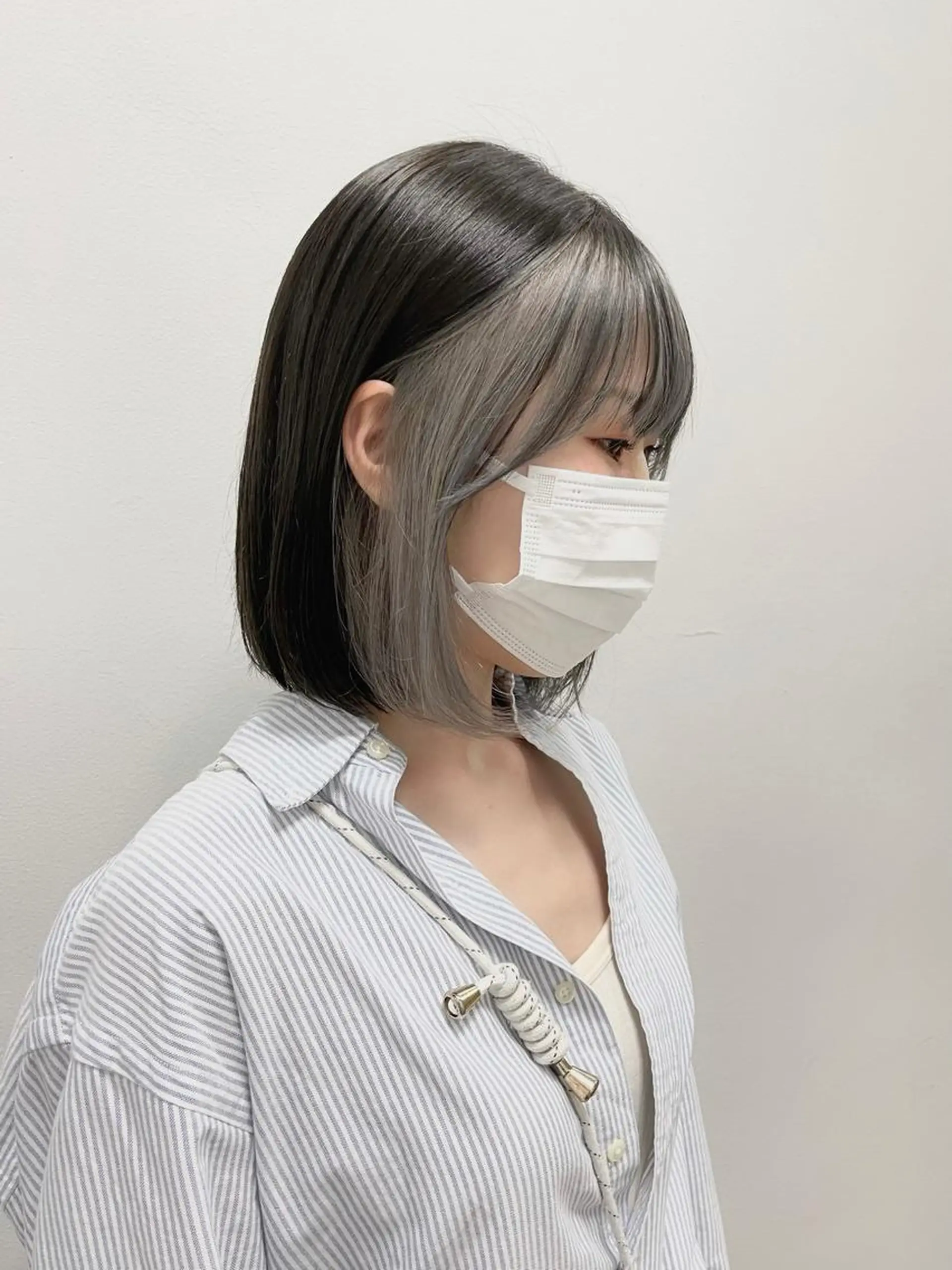 ショート カラー ミストバング  フェイスフレーミング ボブ カット ヘアカラー トリートメント ヘアセット メンズ特化 パーマ/オザワのヘアスタイル