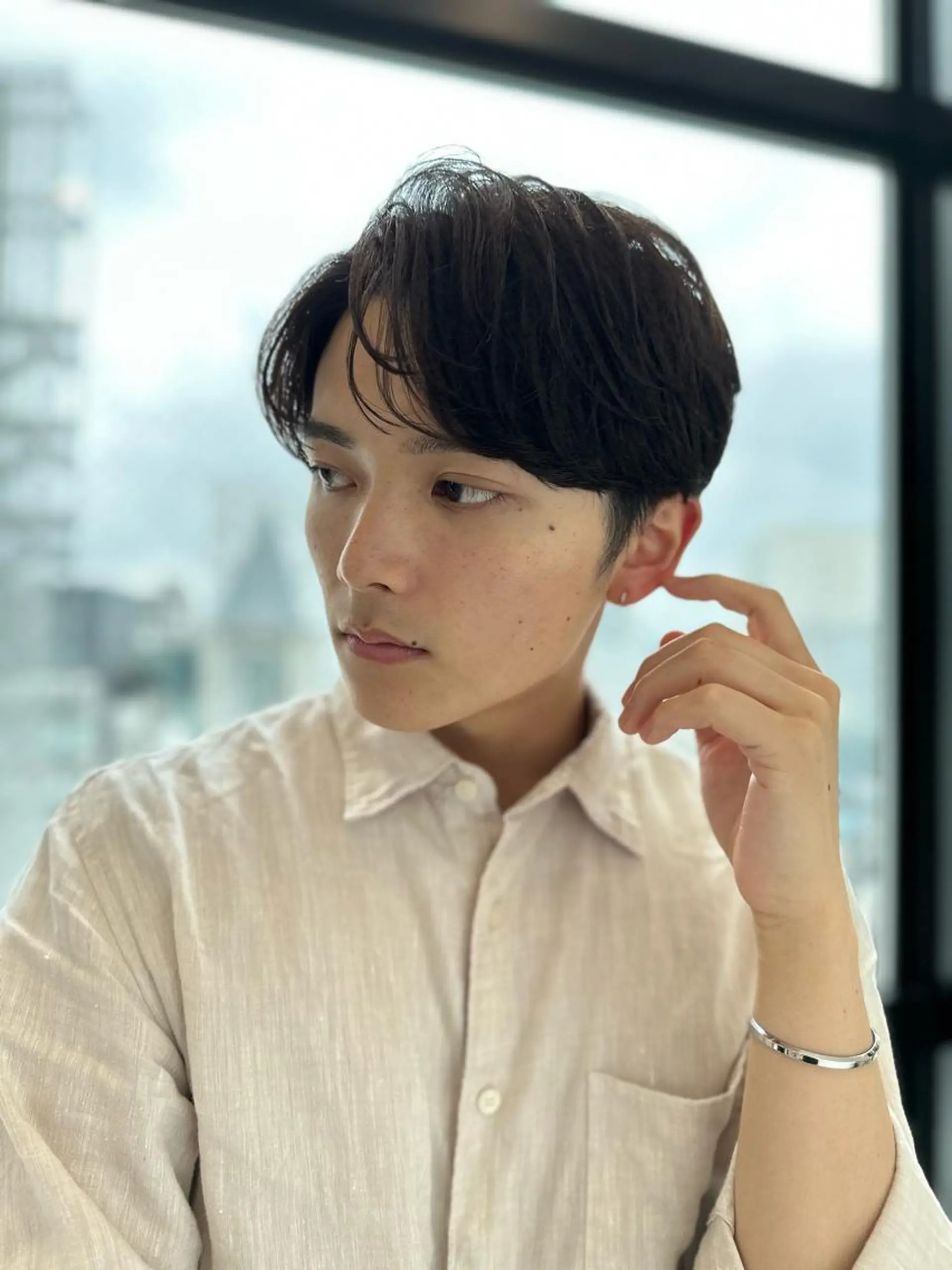 メンズ センターパート コンマヘア RAF TOKYO所属・10月限定モニター 髪質改善美髪矯正のヘアスタイル