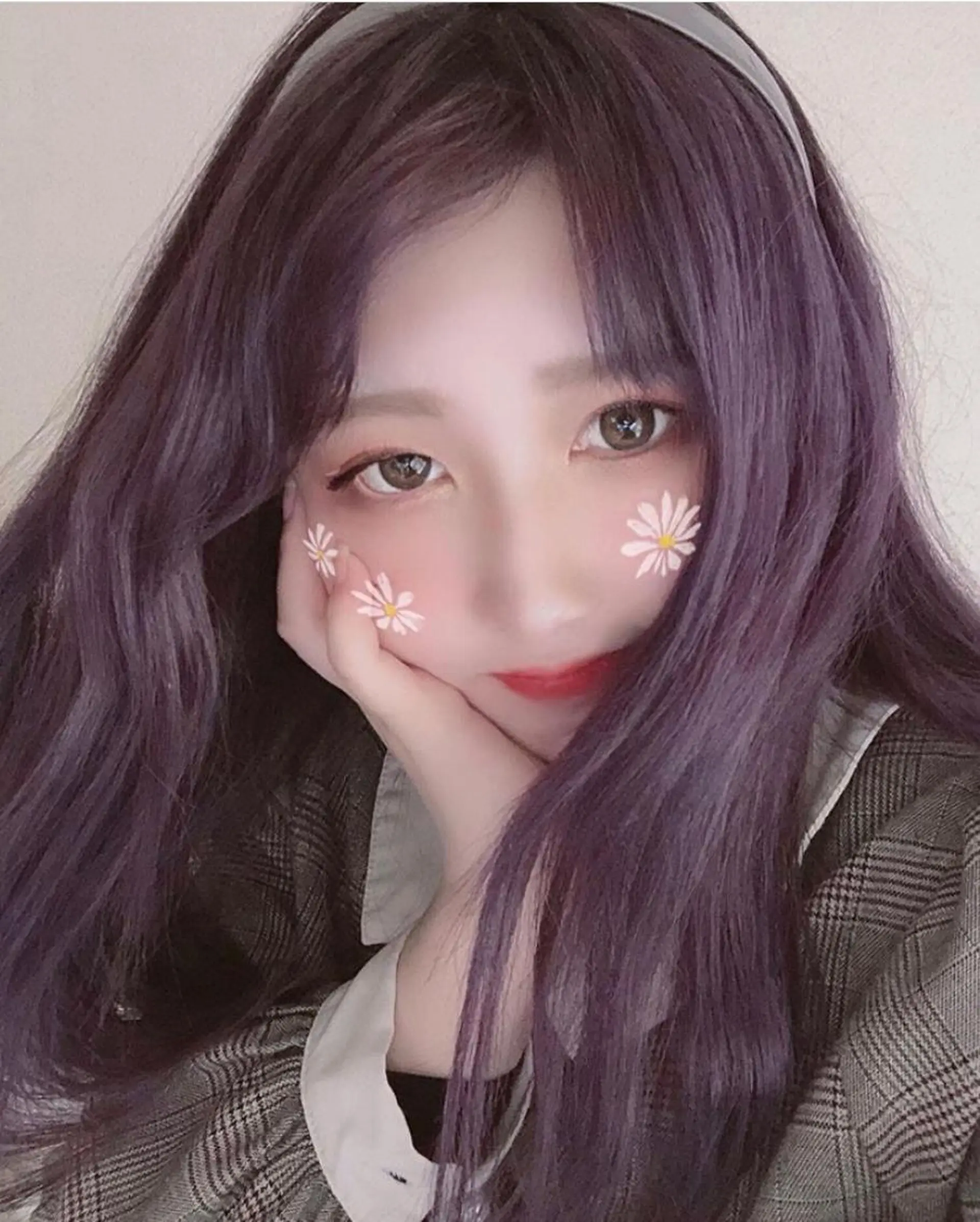 ミディアム カラー ブリーチ バイオレットカラー くすみミルクティー/ ブラウン🪡TOWAのヘアスタイル