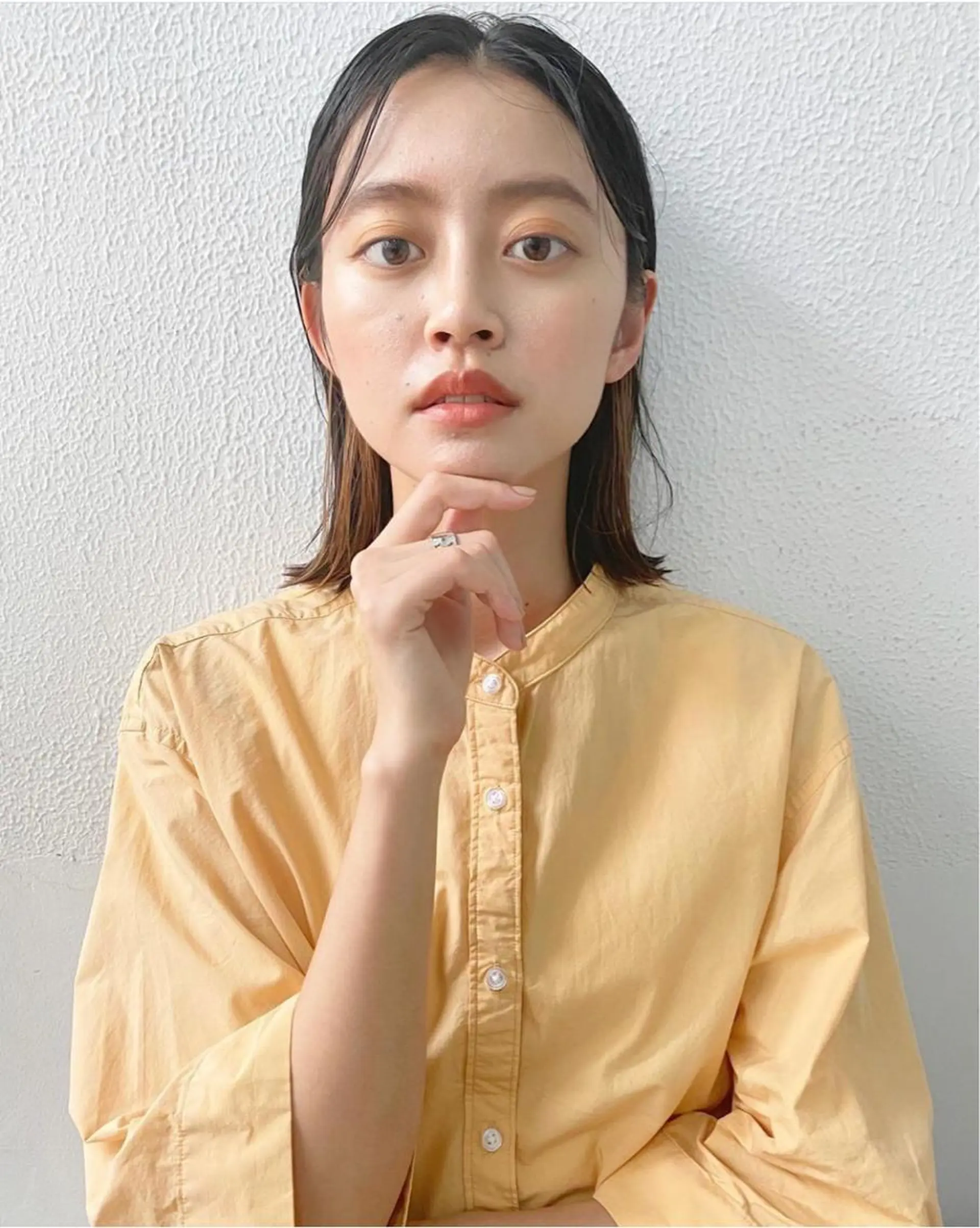 ミディアム クロスパーマ× 透明感カラー✂︎のヘアスタイル