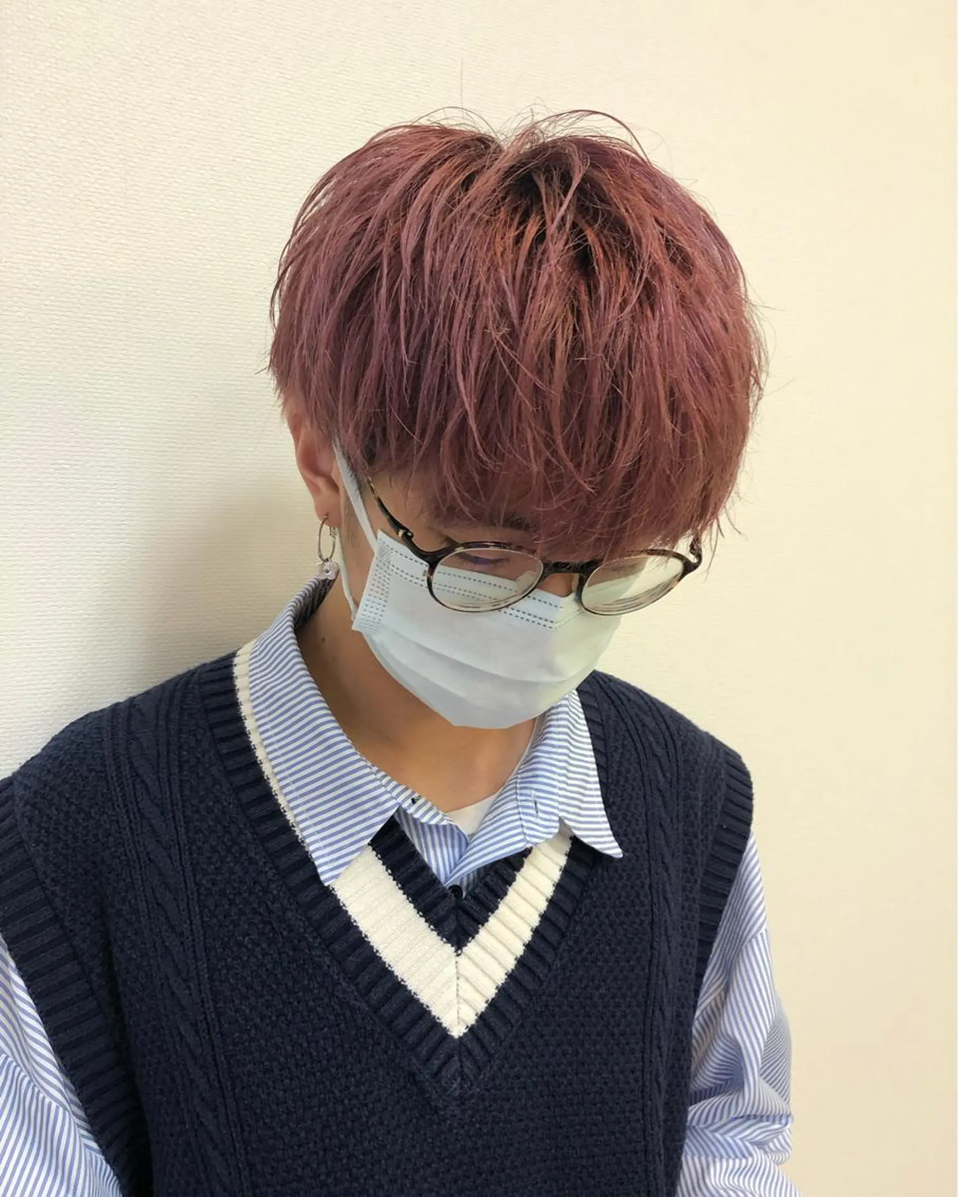 ショート カラー パーマ ヘアアレンジ メンズ ❣️倉敷❣️美髪 カラー能登一成のヘアスタイル