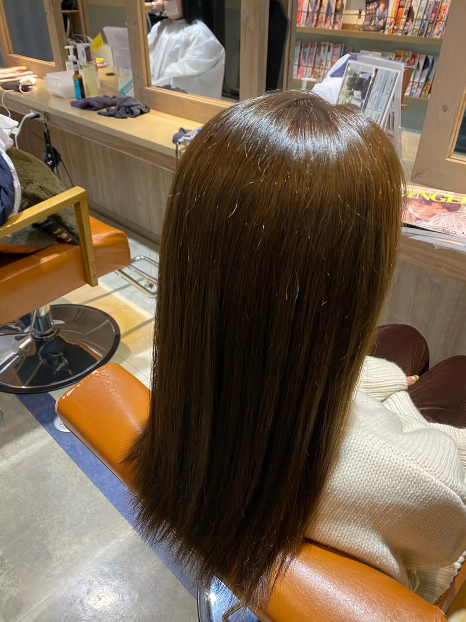 セミロング カラー 🟣メンズパーマ 川端 永遠🟣のヘアスタイル