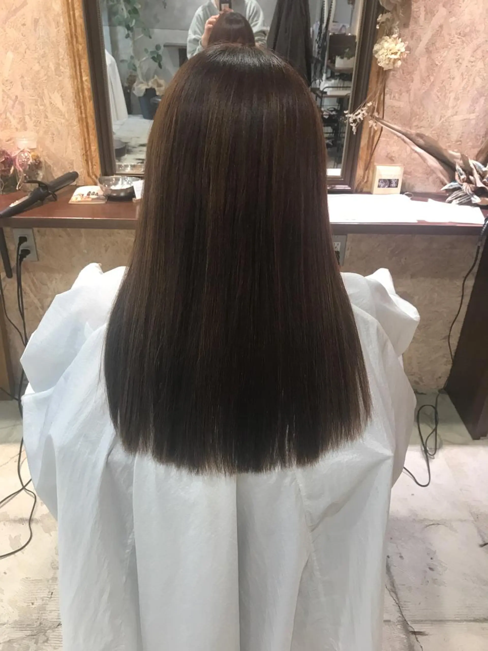 ロング くせ毛 カット 縮毛矯正 トリートメント さの あやねのヘアスタイル