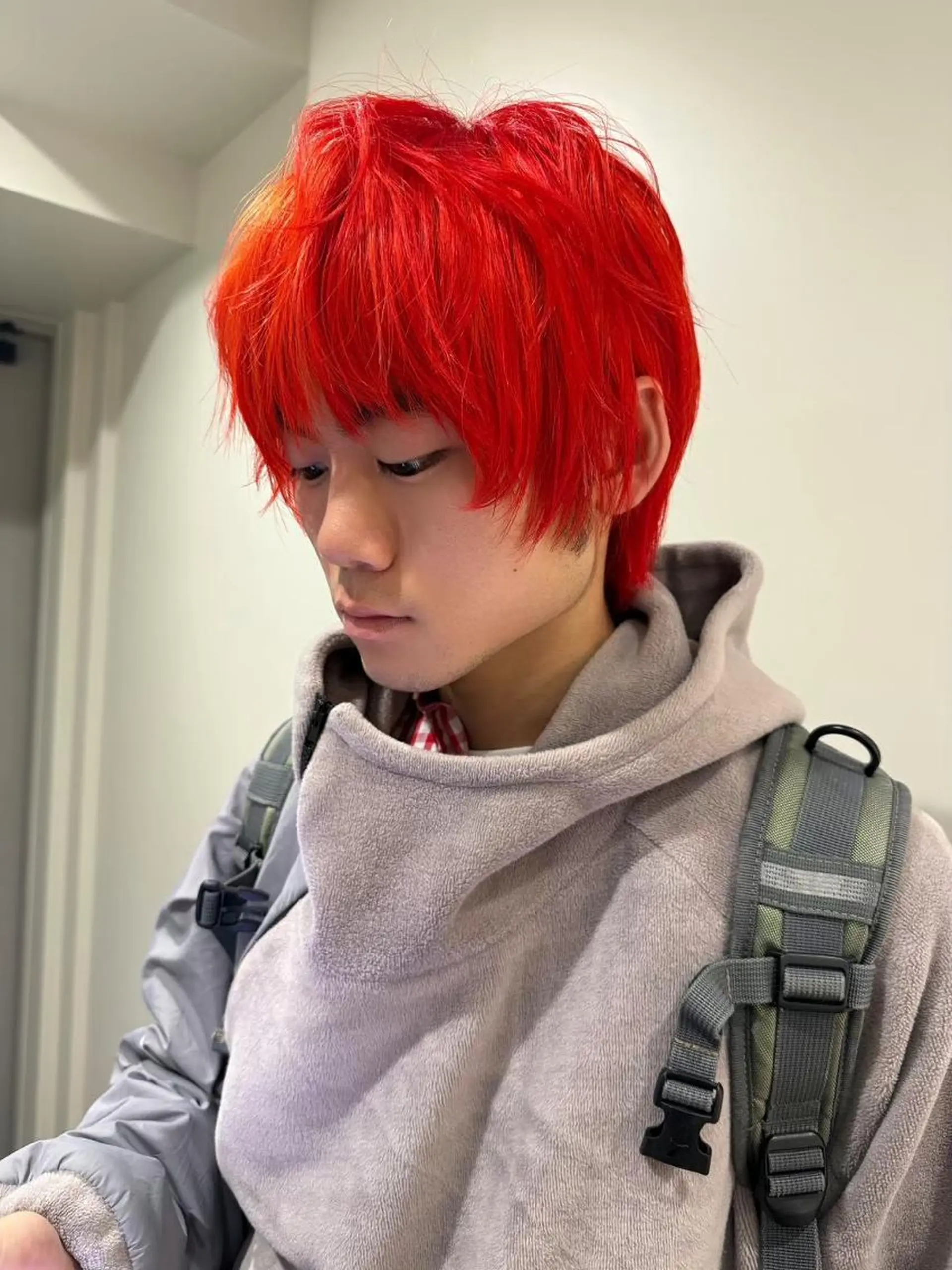 ミディアム カラー パーマ ショートボブ ミディアムパーマ アディクシーカラー ブリーチ ケアブリーチ カット ヘアカラー CEINE loqのヘアスタイル