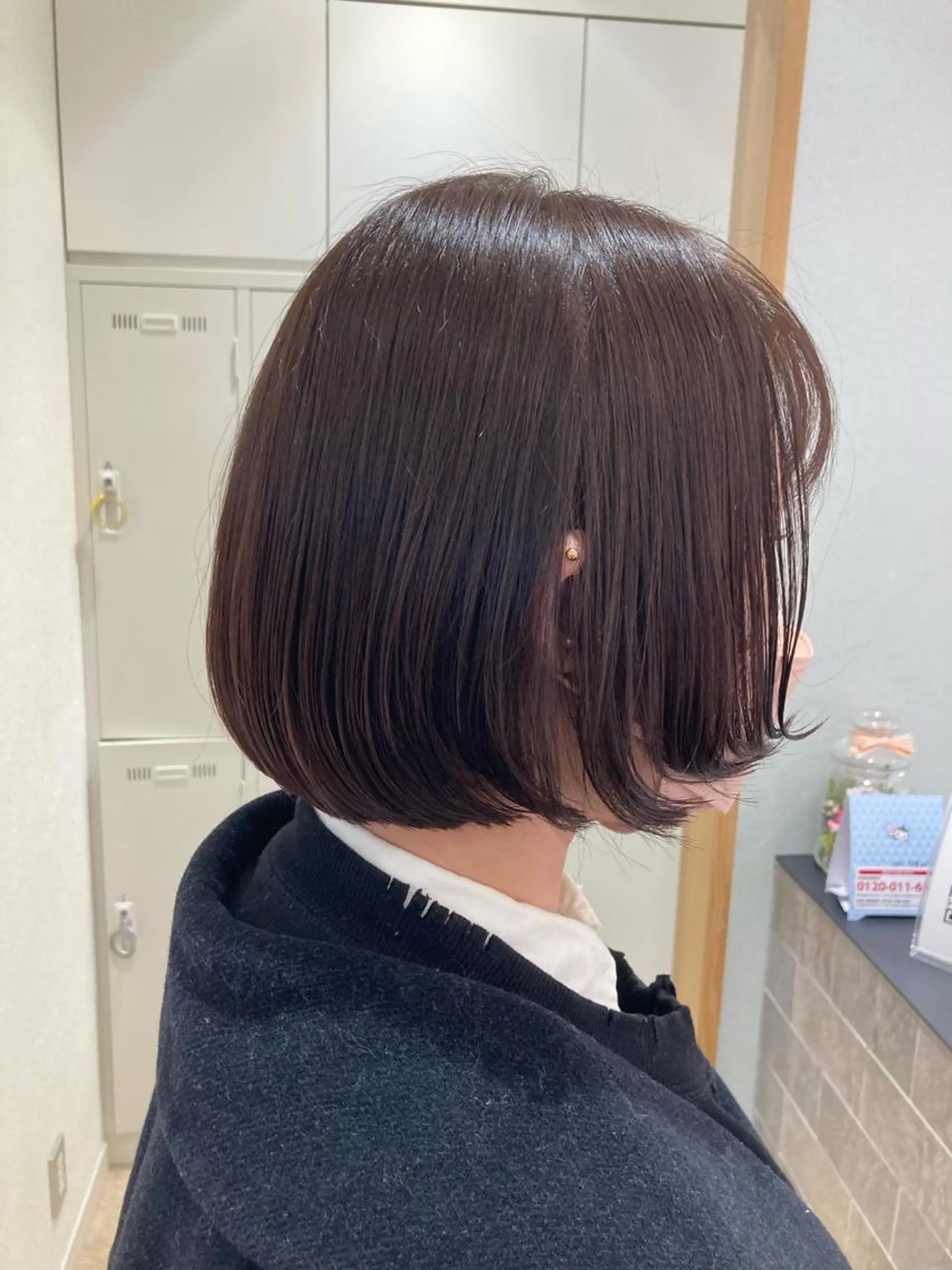ショート カラー ボブ 野村 さなみ✨ぱっつんボブのヘアスタイル