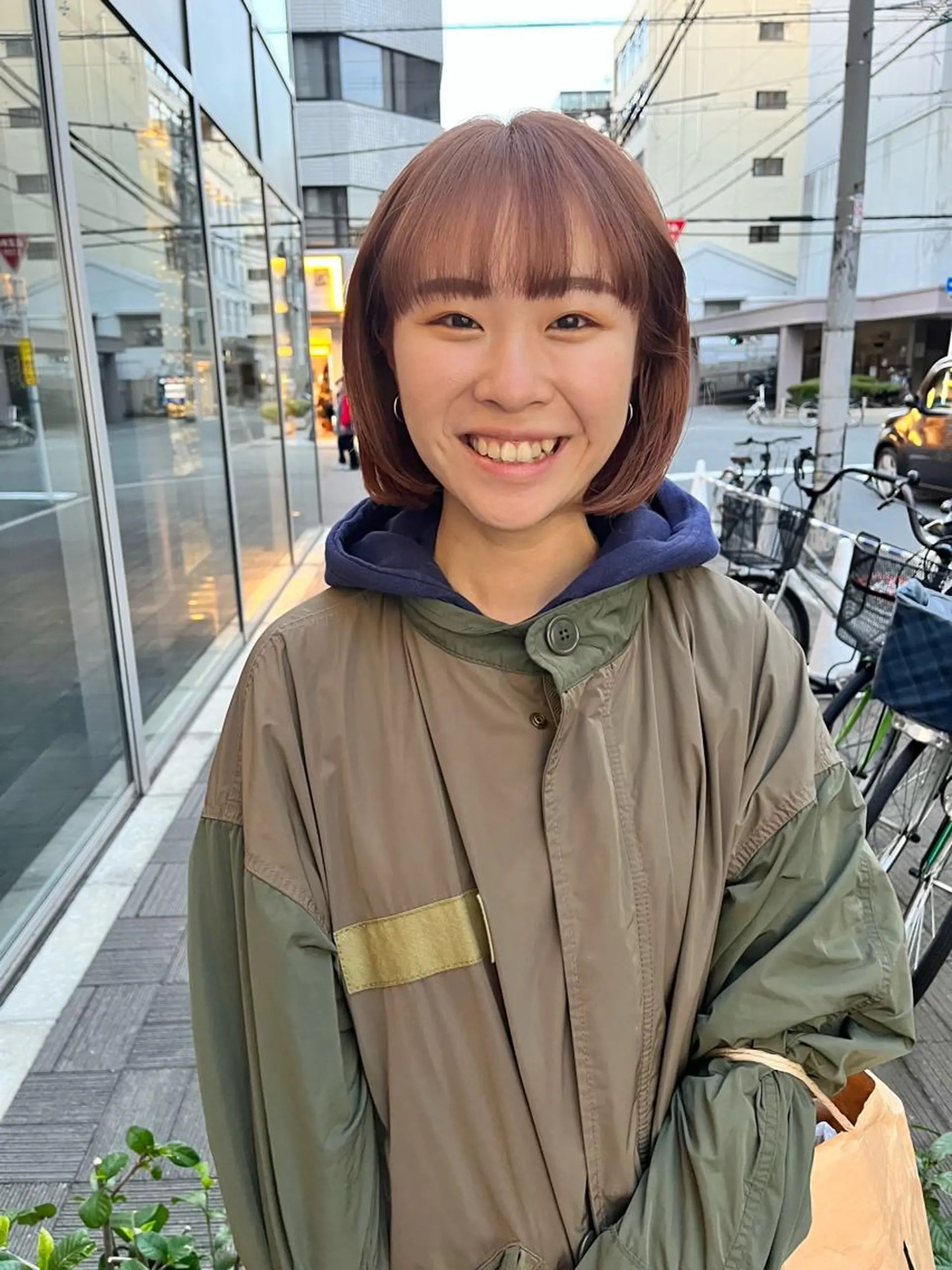 ショート カラー ベージュカラー ブリーチ ブラウンカラー ブラウンベージュ ケアブリーチ ヘアカラー トリートメント ショート/パーマ/ カラー/FUKOのヘアスタイル