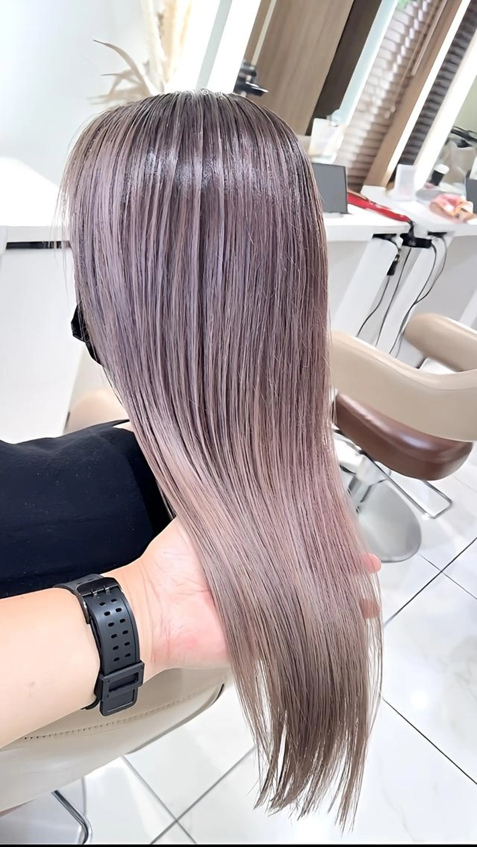 セミロング カラー 髪質改善 ヘアカラー トリートメント ＡＳＨ大宮/ブリーチ 髪質改善/カラーのヘアスタイル