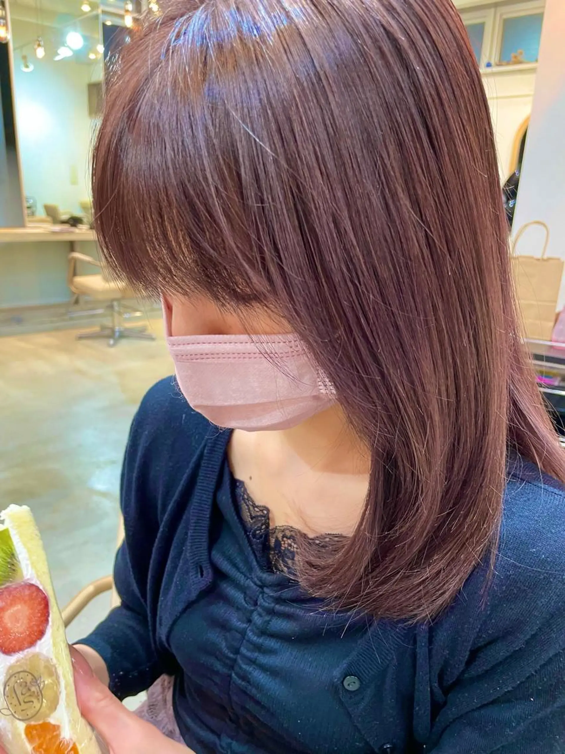 ロング カラー ハイトーンレイヤー 顔まわりSOTAのヘアスタイル