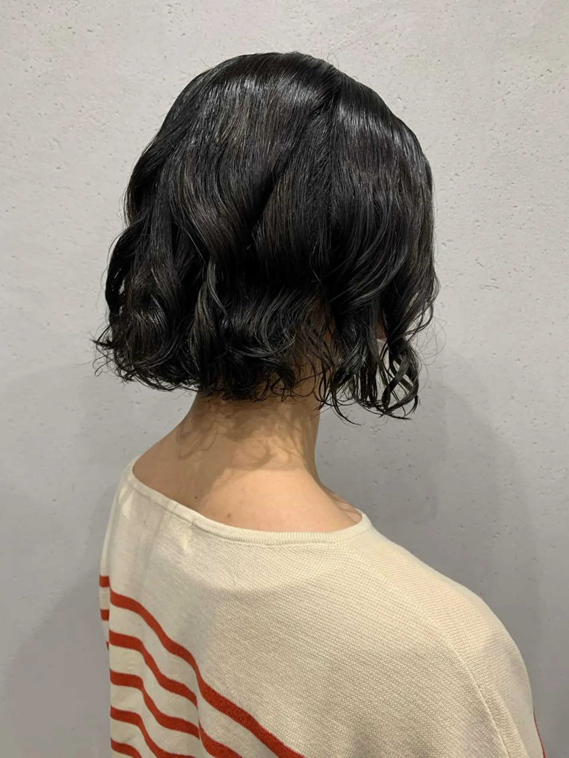 ミディアム パーマ ボブパーマコテ巻き風 パーマNo1深江秀平のヘアスタイル