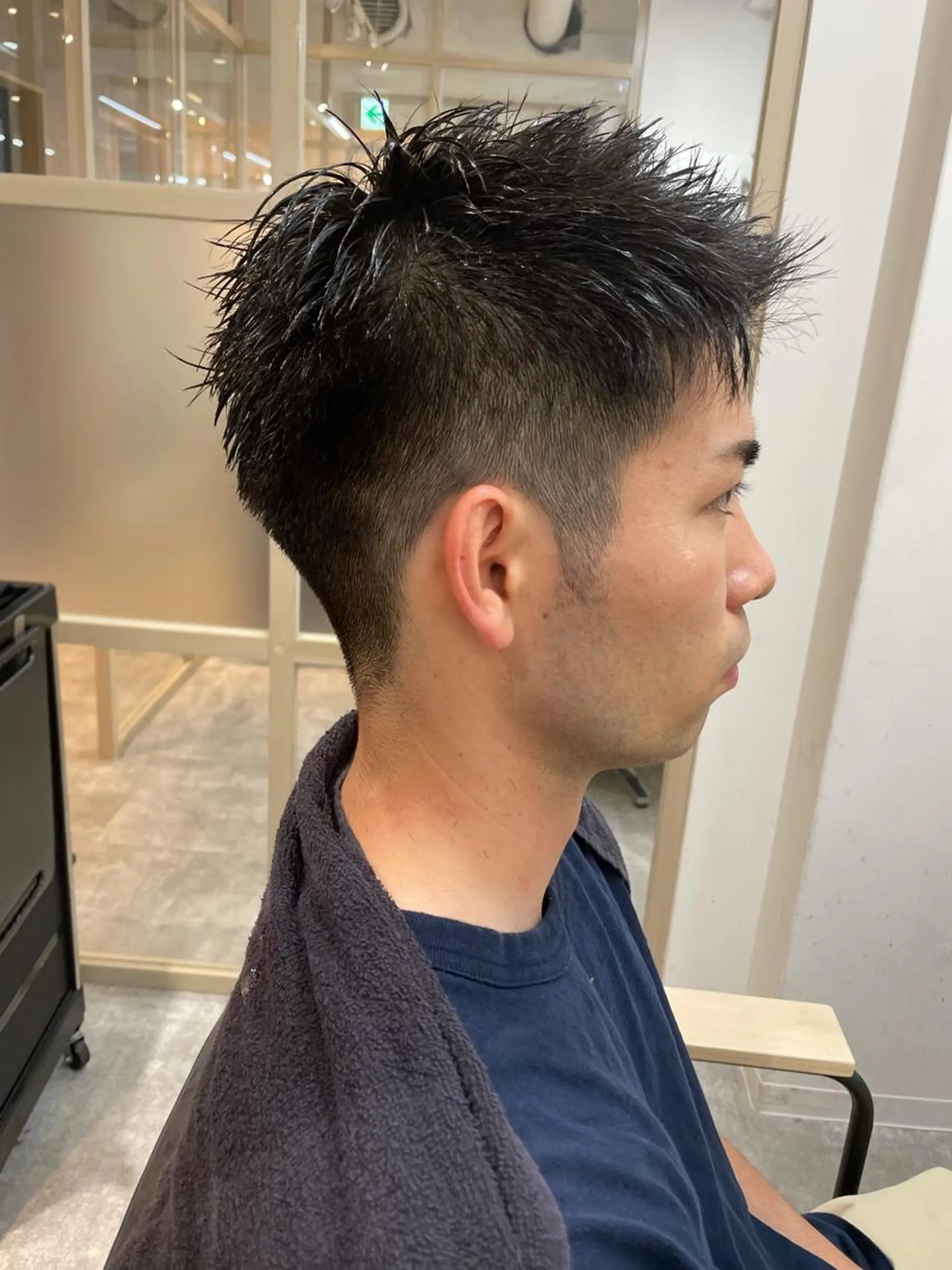 ショート メンズ カット 縮毛矯正 渋谷 メンズ 木下 仁来のヘアスタイル