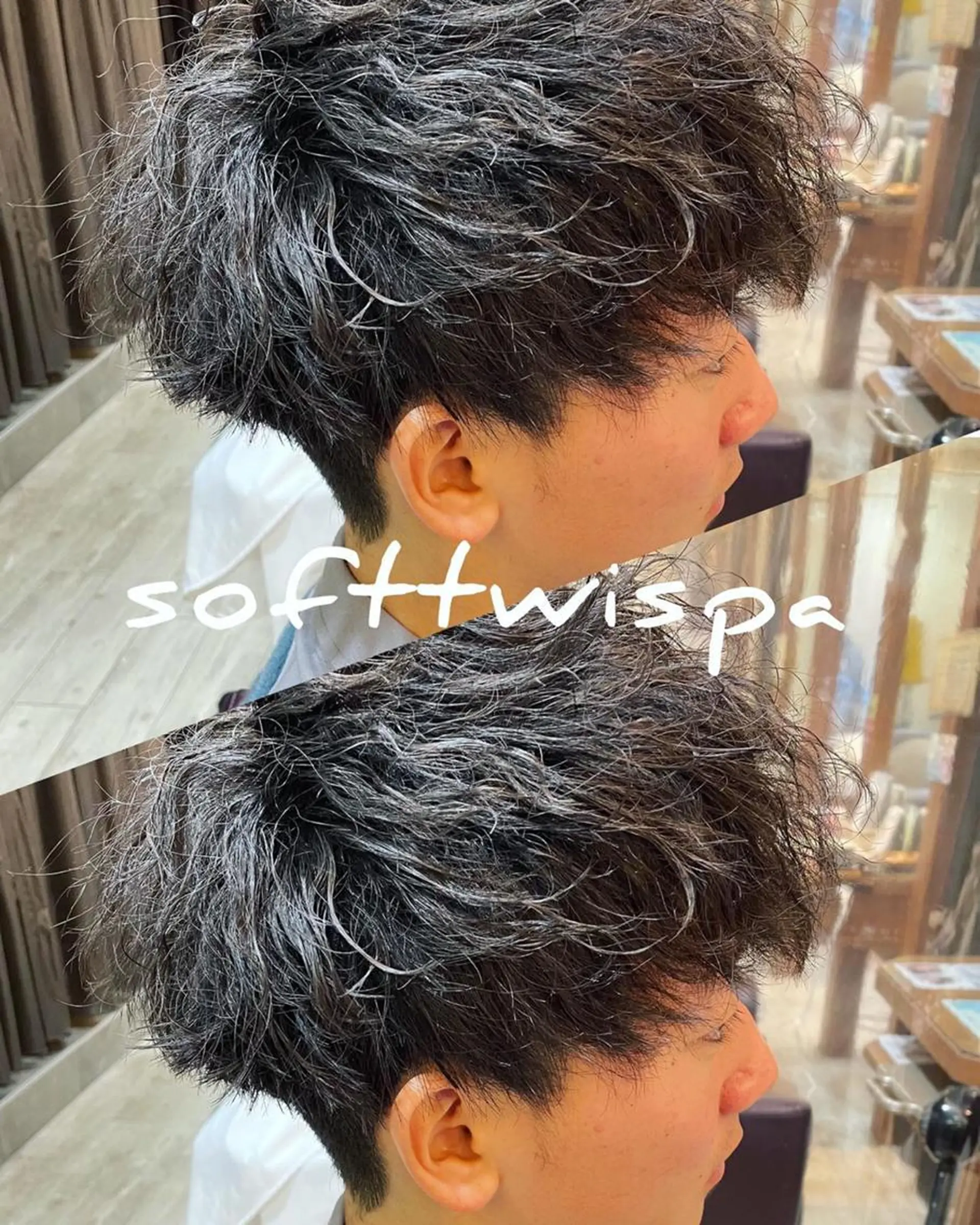 パーマ メンズ メンズブリーチ マッシュ メンズパーマ 仙台/メンズ/ フェザー/リョウのヘアスタイル