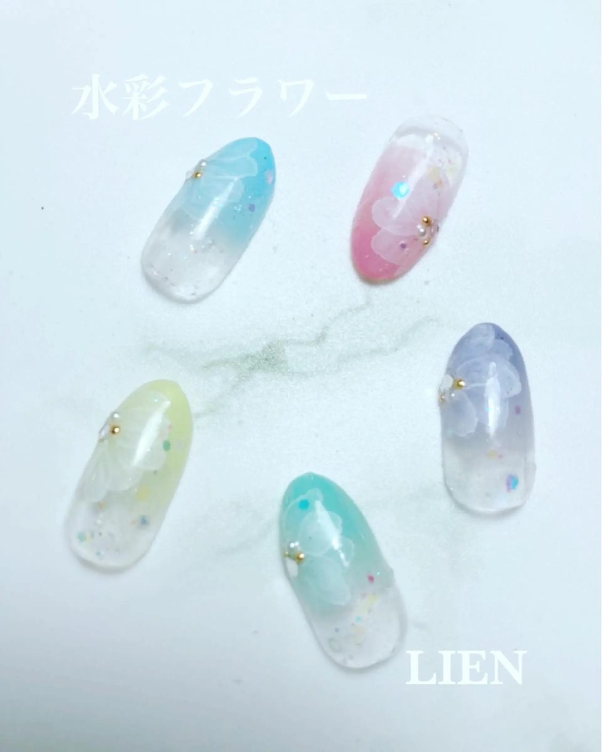 ネイル フラワーネイル 巻き爪ケアーサロン LIEN(リアン)のネイルデザイン