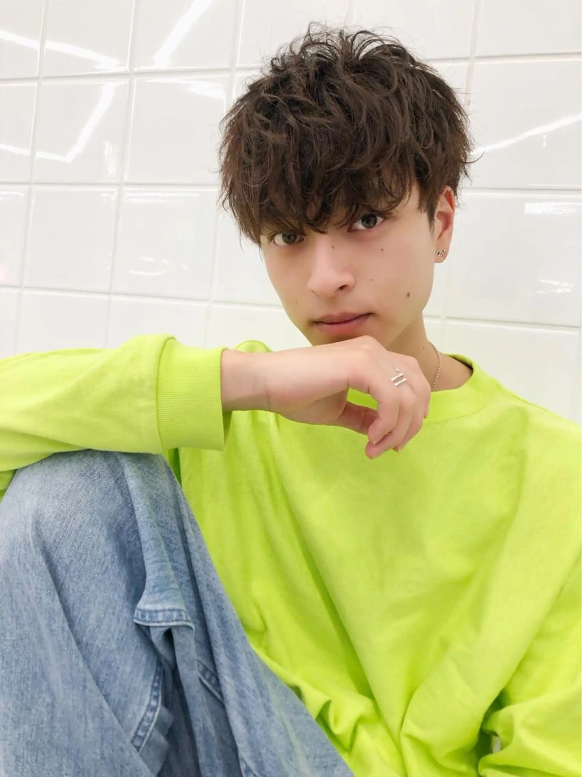 ショート カラー ヘアアレンジ メンズ トリートメント ✨【公式】渋谷メンズ サロン BLUCK✨のヘアスタイル