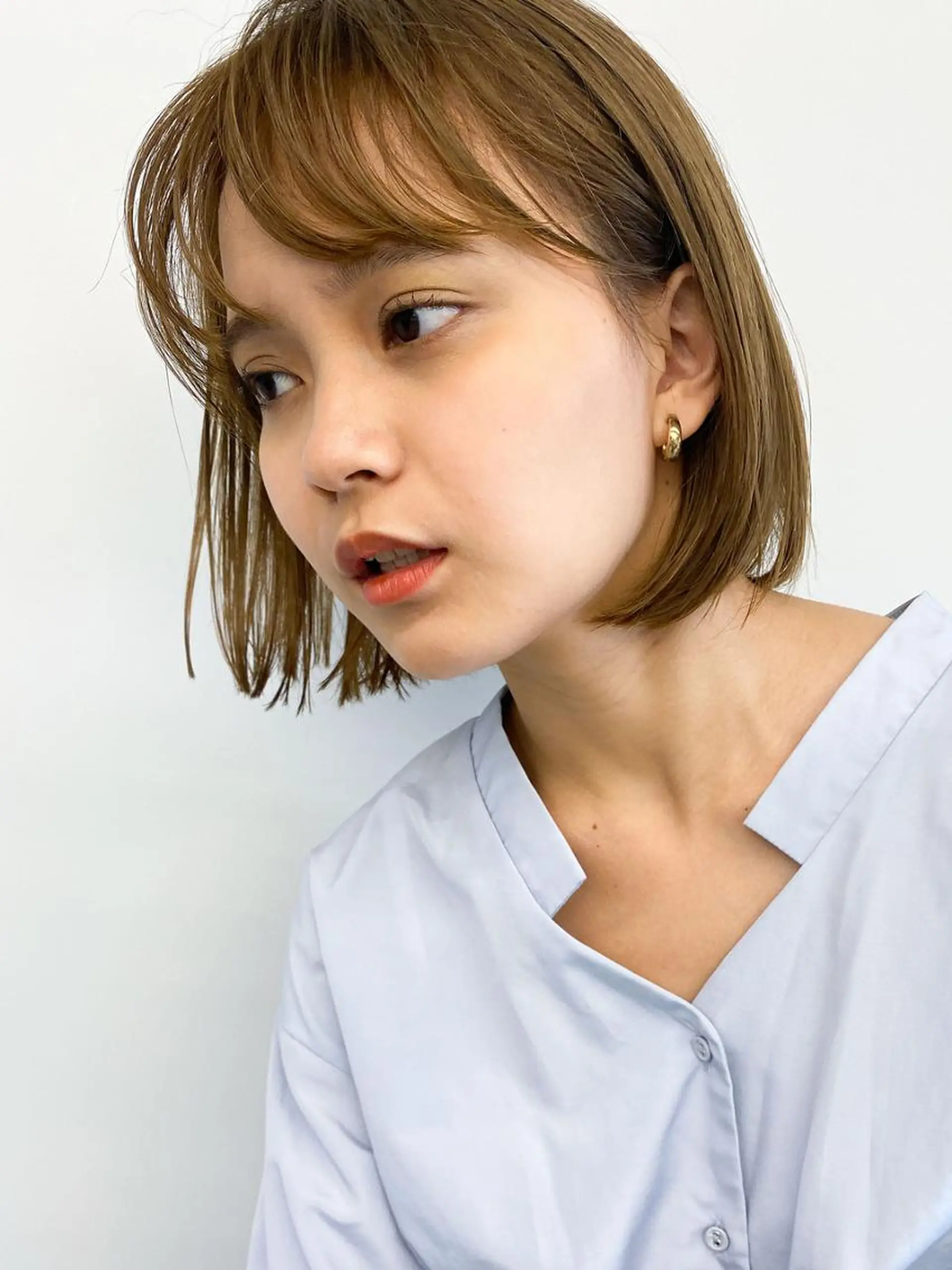 ショート ヘアカラー トリートメント 松本/ハイトーン/ ボブ/勝野 夏希のヘアスタイル